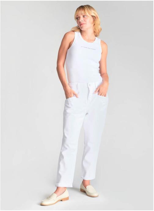 Le temps des cerises Jeans droit Jeans loose White femme blanc