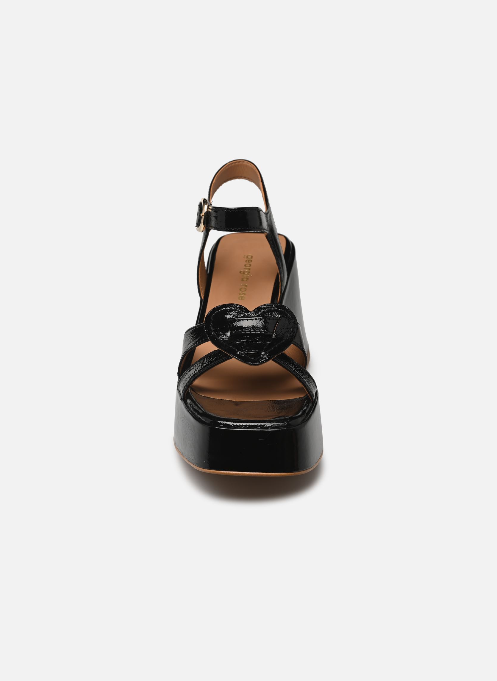 Sandalen Micorazon - sandales - Cuir Vernis pliss dames zwart Georgia Rose Sandalen Micorazon - sandales - Cuir Vernis pliss dames zwart NOIR