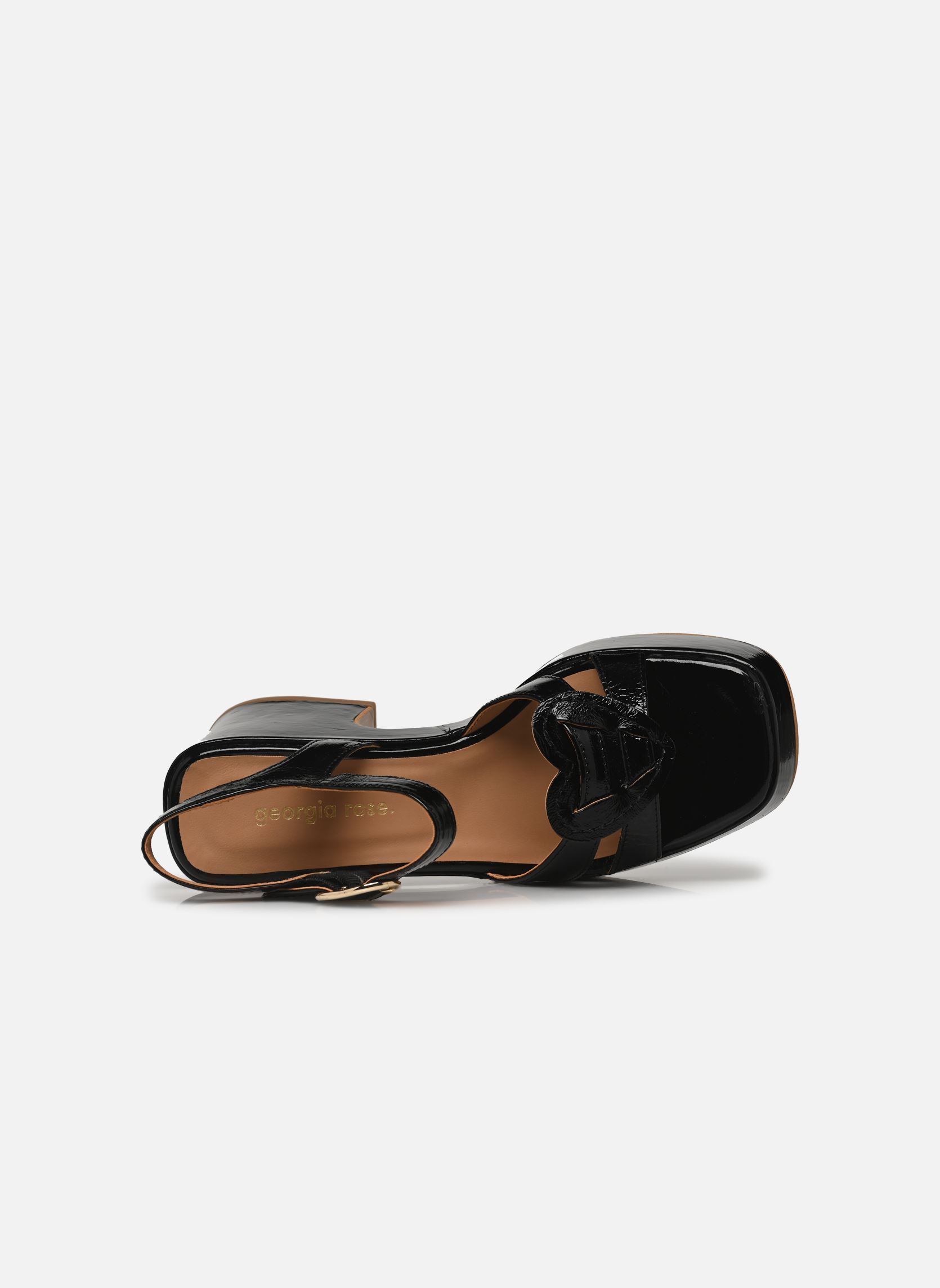 Sandalen Micorazon - sandales - Cuir Vernis pliss dames zwart Georgia Rose Sandalen Micorazon - sandales - Cuir Vernis pliss dames zwart NOIR
