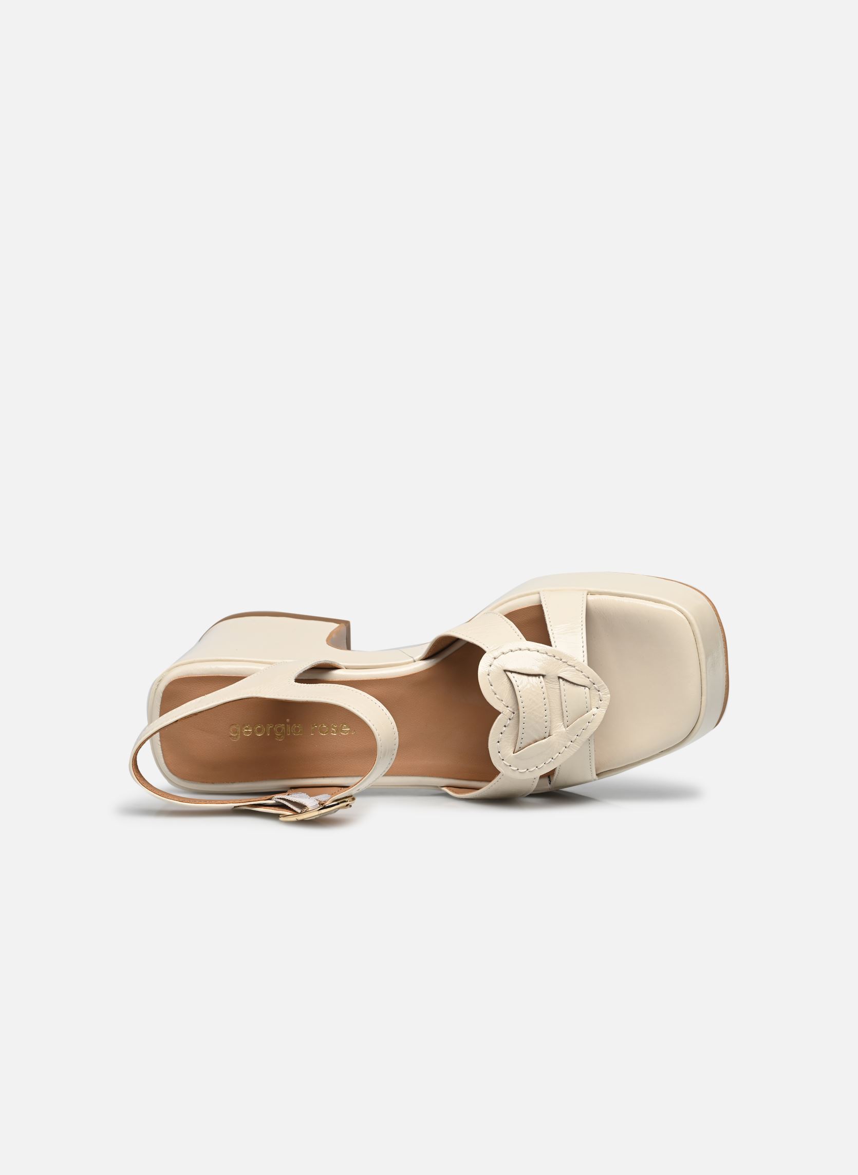 Sandales Micorazon - sandales - Cuir Vernis pliss femme blanc Georgia Rose Sandales Micorazon - sandales - Cuir Vernis pliss femme blanc ECRU