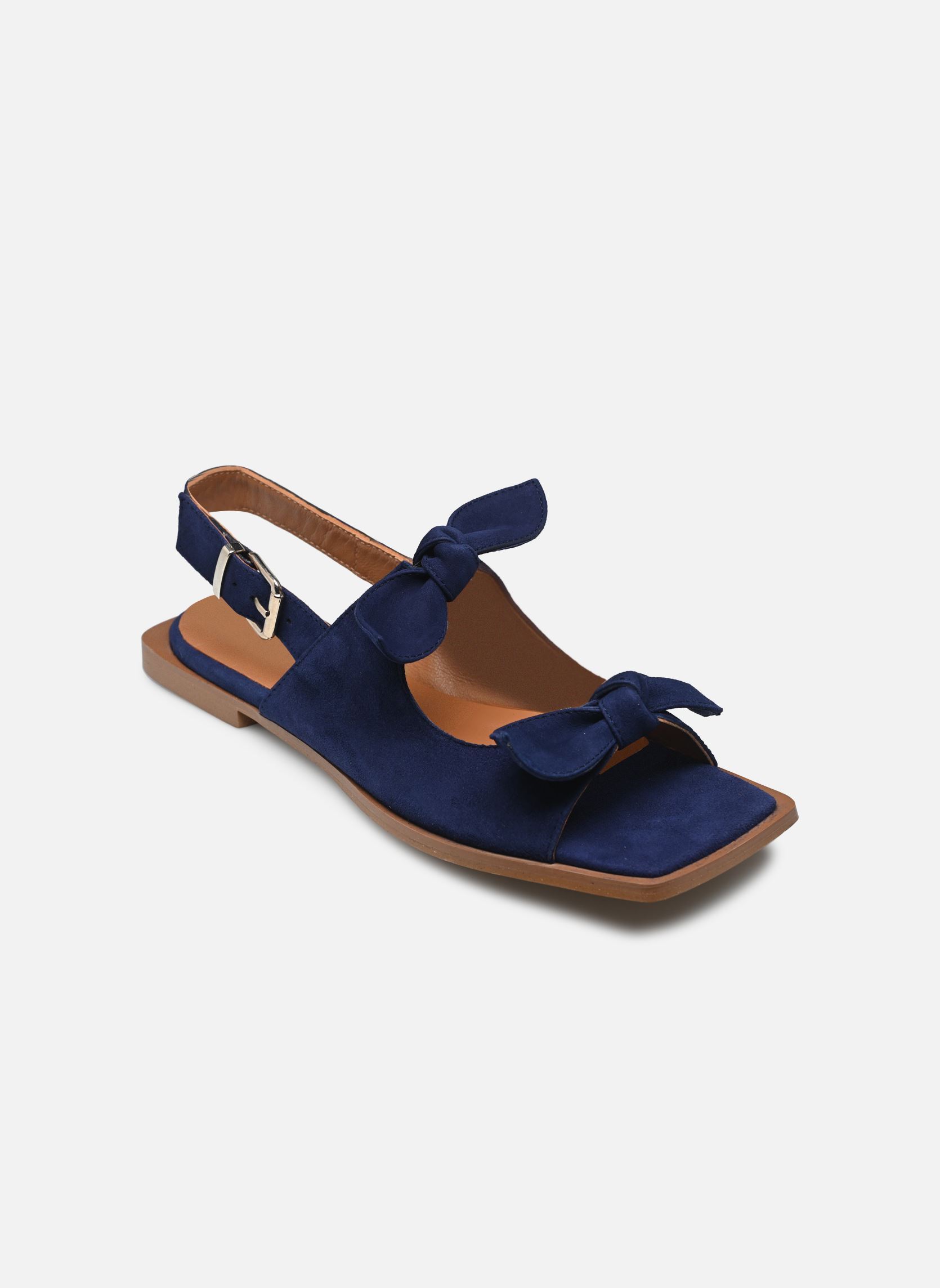 Flache Sandalen Saki - sandales damen blau Georgia Rose Flache Sandalen Saki - sandales damen blau MARINE