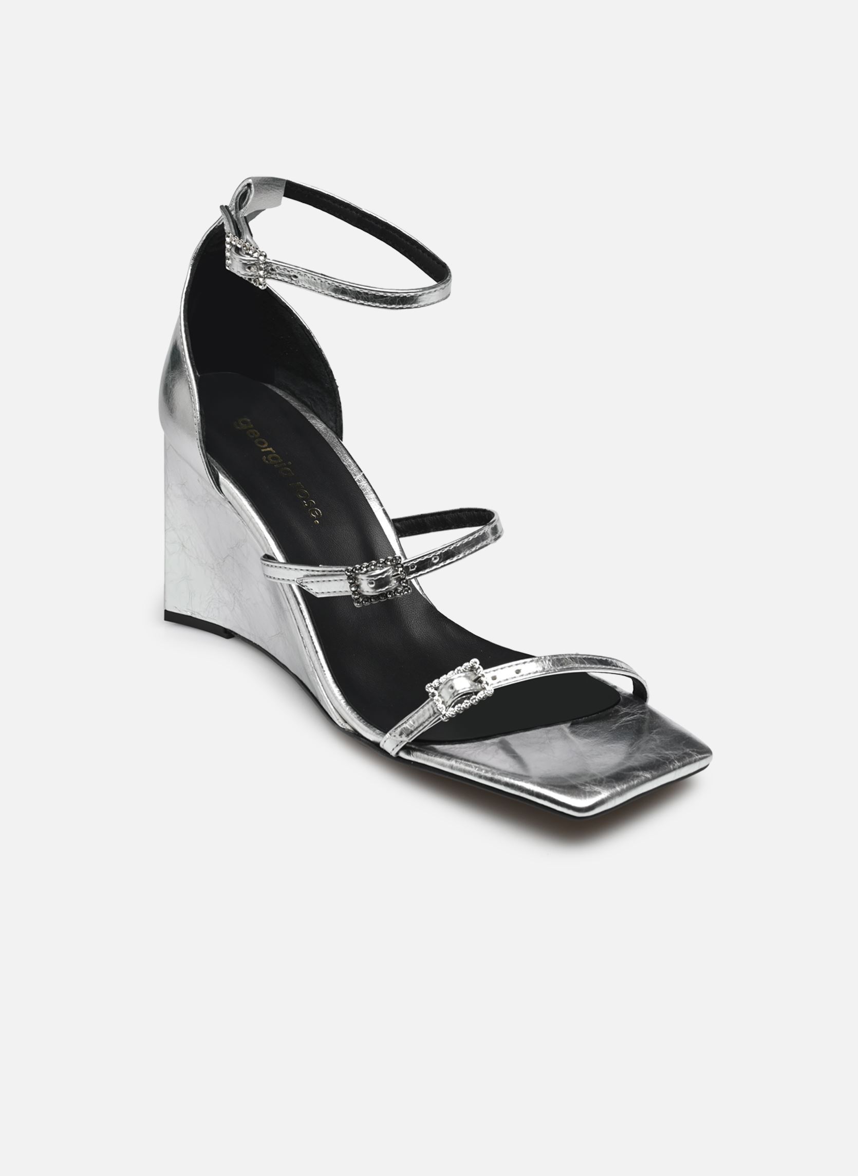 Sandali con zeppa e plateau Soyo - sandales donna argento Georgia Rose Sandali con zeppa e plateau Soyo - sandales donna argento ARGENT