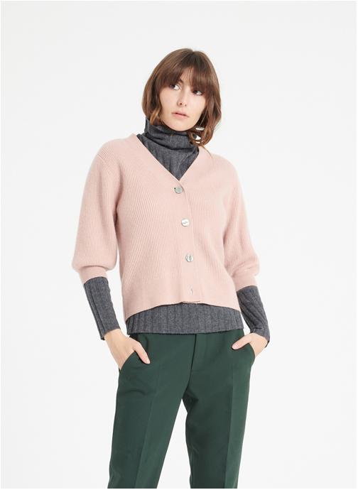 Studio Cashmere8 Gilets MIA 13 femme rose