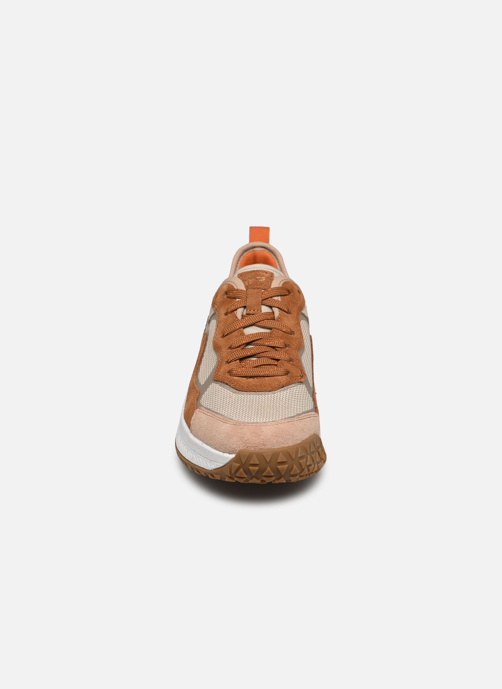 Sneakers D OLIVIERA + GRIP dames beige Geox Sneakers D OLIVIERA + GRIP dames beige LT TAUPE/COGNAC