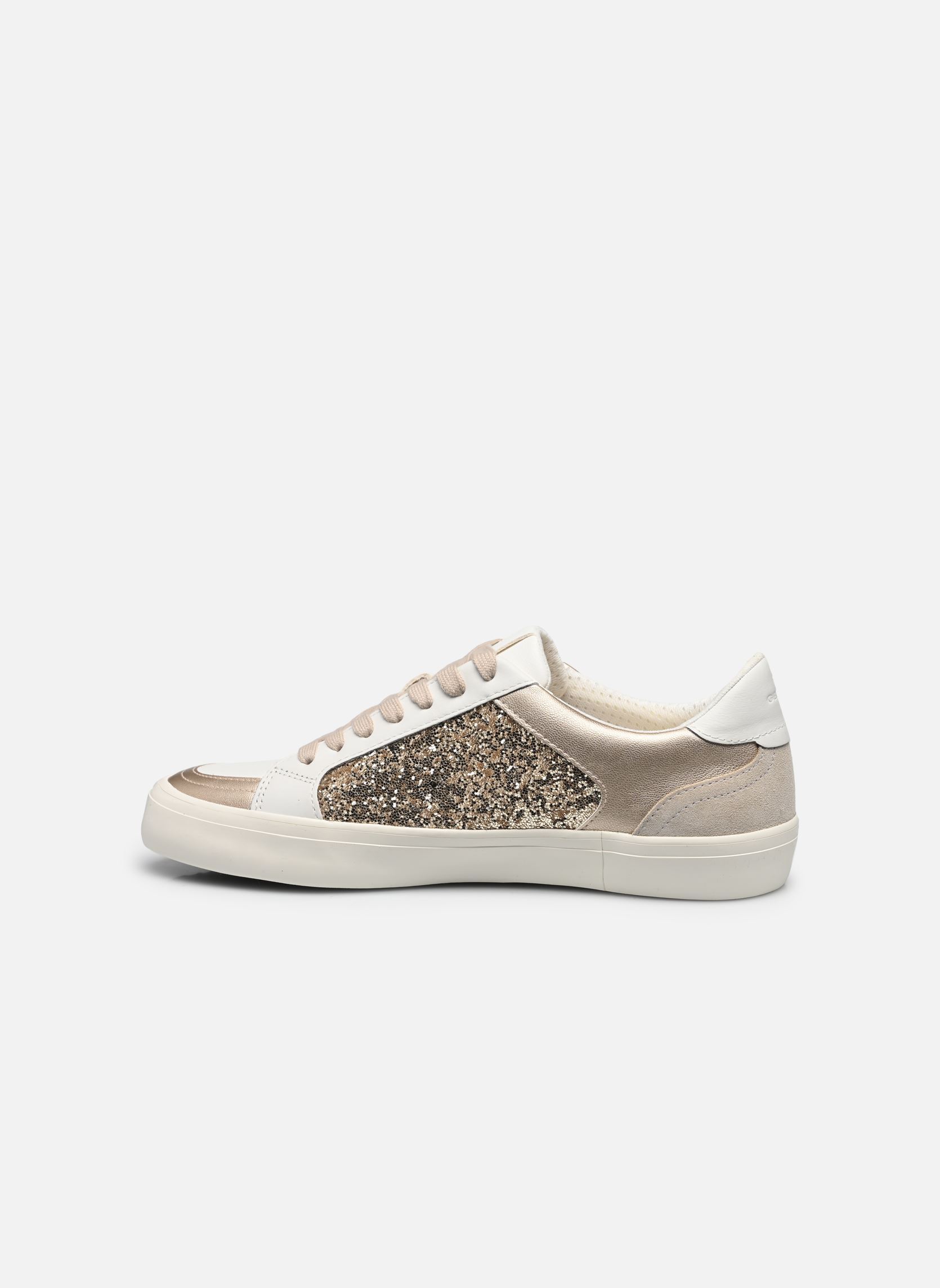 Sneakers D EMMELENY dames wit Geox Sneakers D EMMELENY dames wit BLANC / OR