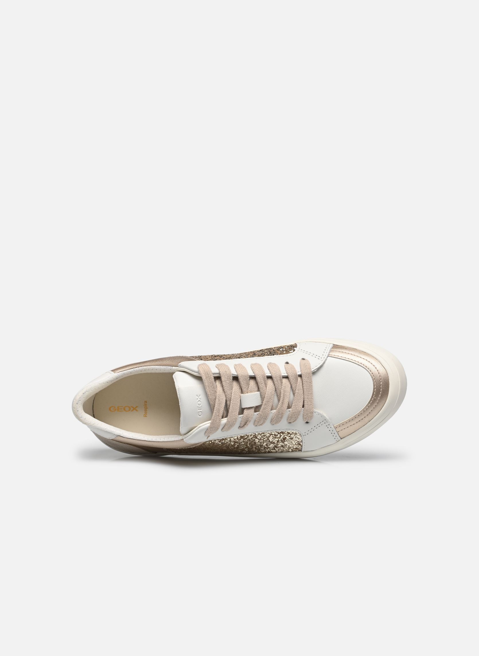 Sneakers D EMMELENY dames wit Geox Sneakers D EMMELENY dames wit BLANC / OR