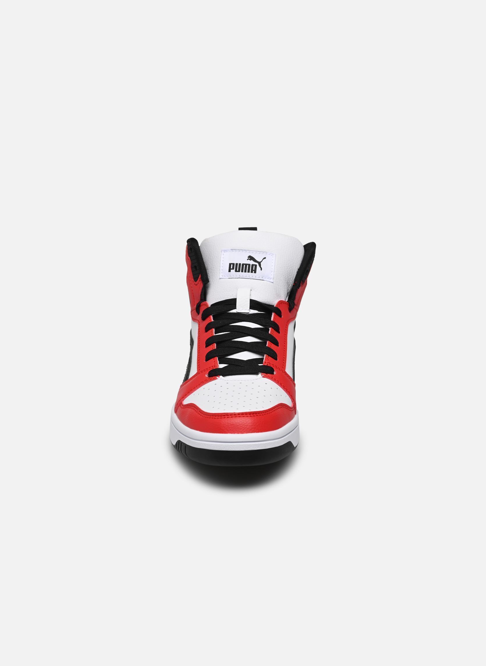 Baskets Puma Rebound V6 Mid Jr multicolore Puma Baskets Puma Rebound V6 Mid Jr multicolore PUMA WHITE-PUMA BLACK-FOR ALL