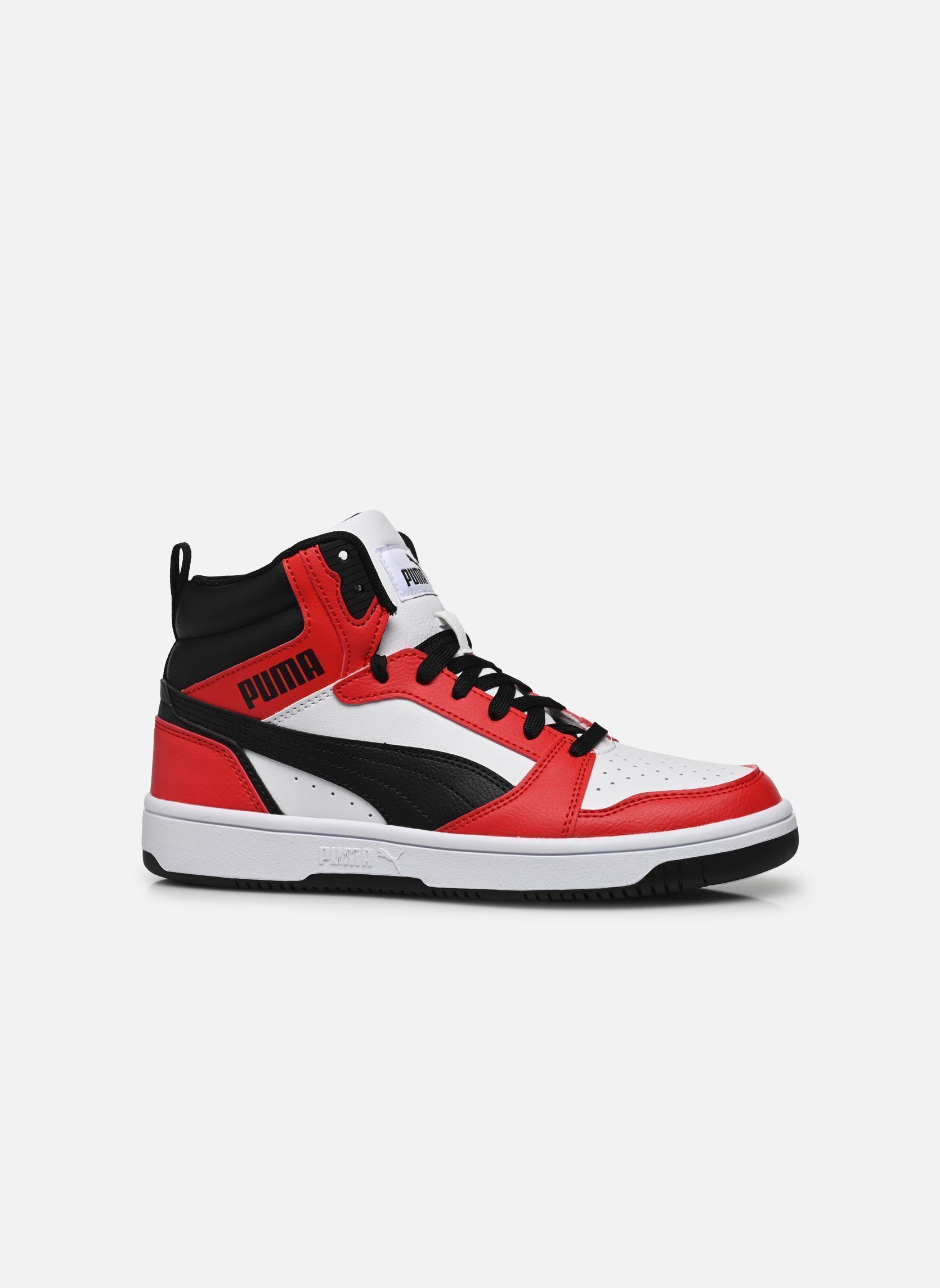Baskets Puma Rebound V6 Mid Jr multicolore Puma Baskets Puma Rebound V6 Mid Jr multicolore PUMA WHITE-PUMA BLACK-FOR ALL