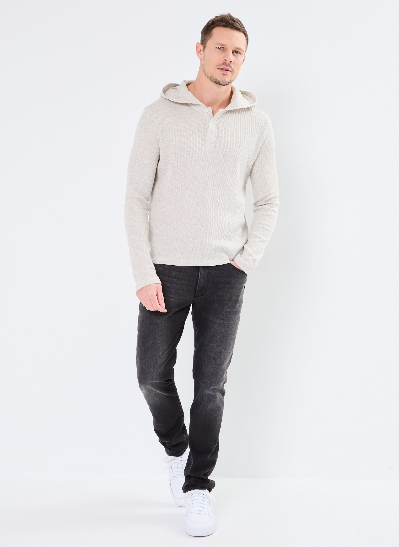 Kapuzenpullover M110243 herren grau IKKS Men Kapuzenpullover M110243 herren grau 23-NUAGE