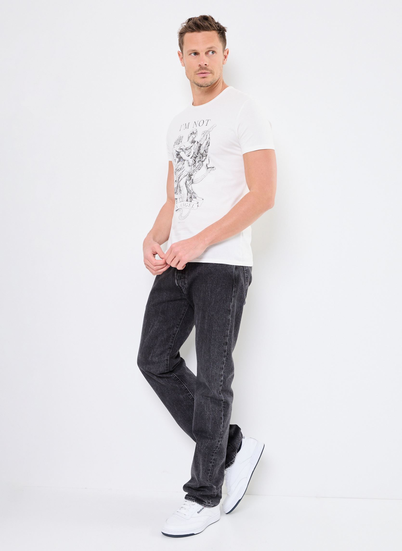 Tee-shirts manches courtes M110053 homme blanc IKKS Men Tee-shirts manches courtes M110053 homme blanc 19-OFF WHITE
