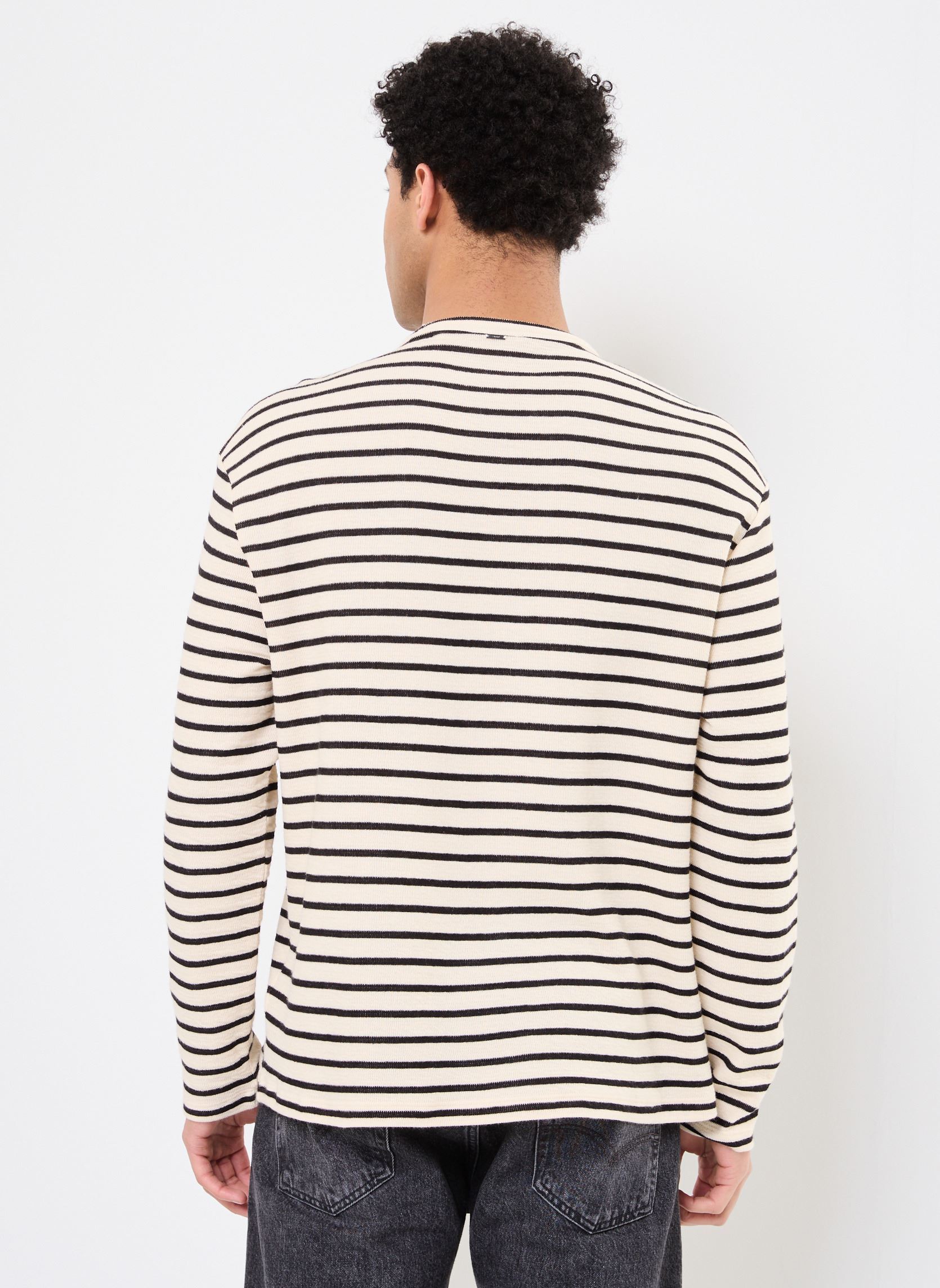 Tee-shirts manches longues M110163 homme beige IKKS Men Tee-shirts manches longues M110163 homme beige 60-LIN