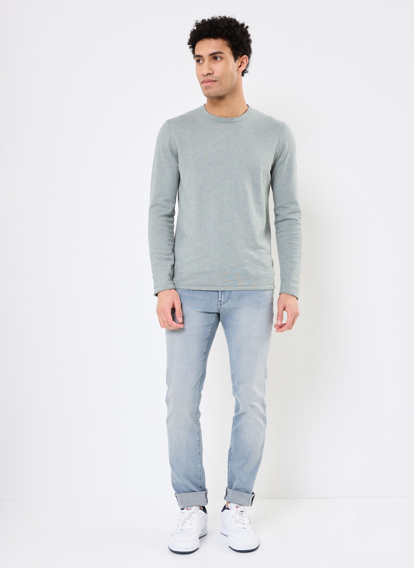 T-shirt a maniche lunghe M118003 uomo blu IKKS Men T-shirt a maniche lunghe M118003 uomo blu 43-BLEU GRIS