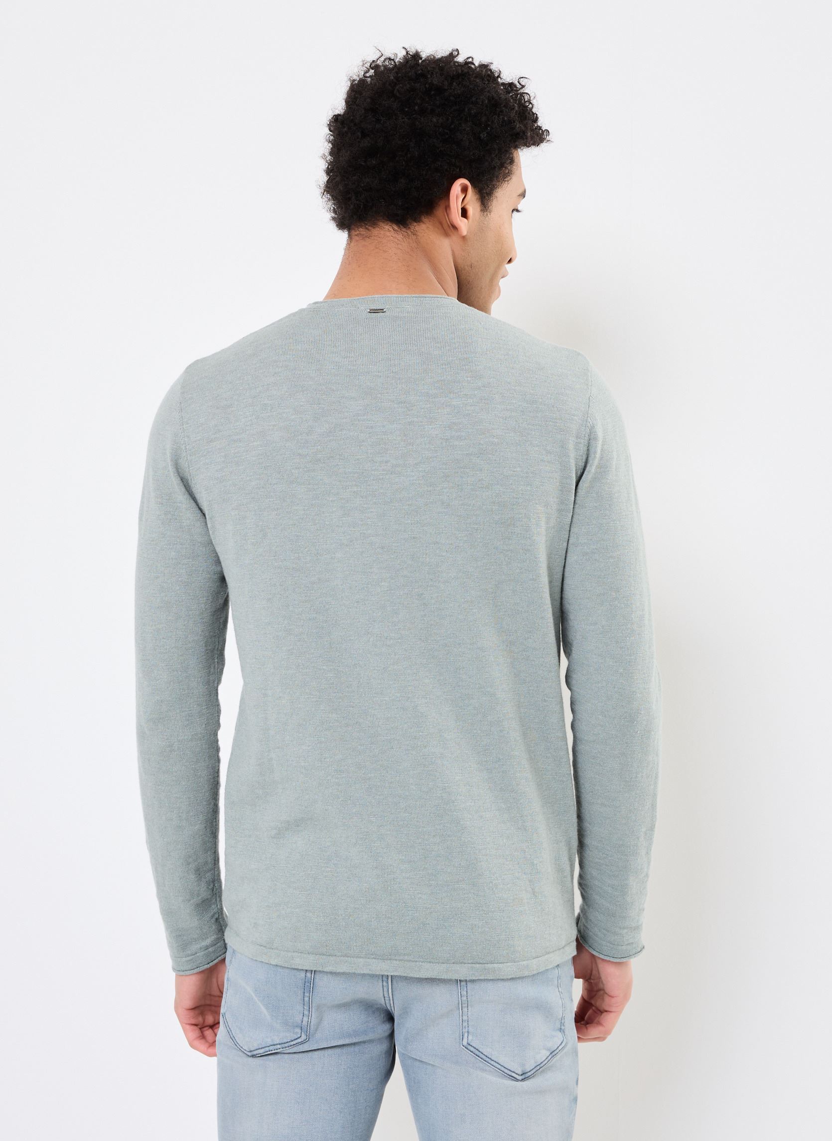 T-shirt a maniche lunghe M118003 uomo blu IKKS Men T-shirt a maniche lunghe M118003 uomo blu 43-BLEU GRIS