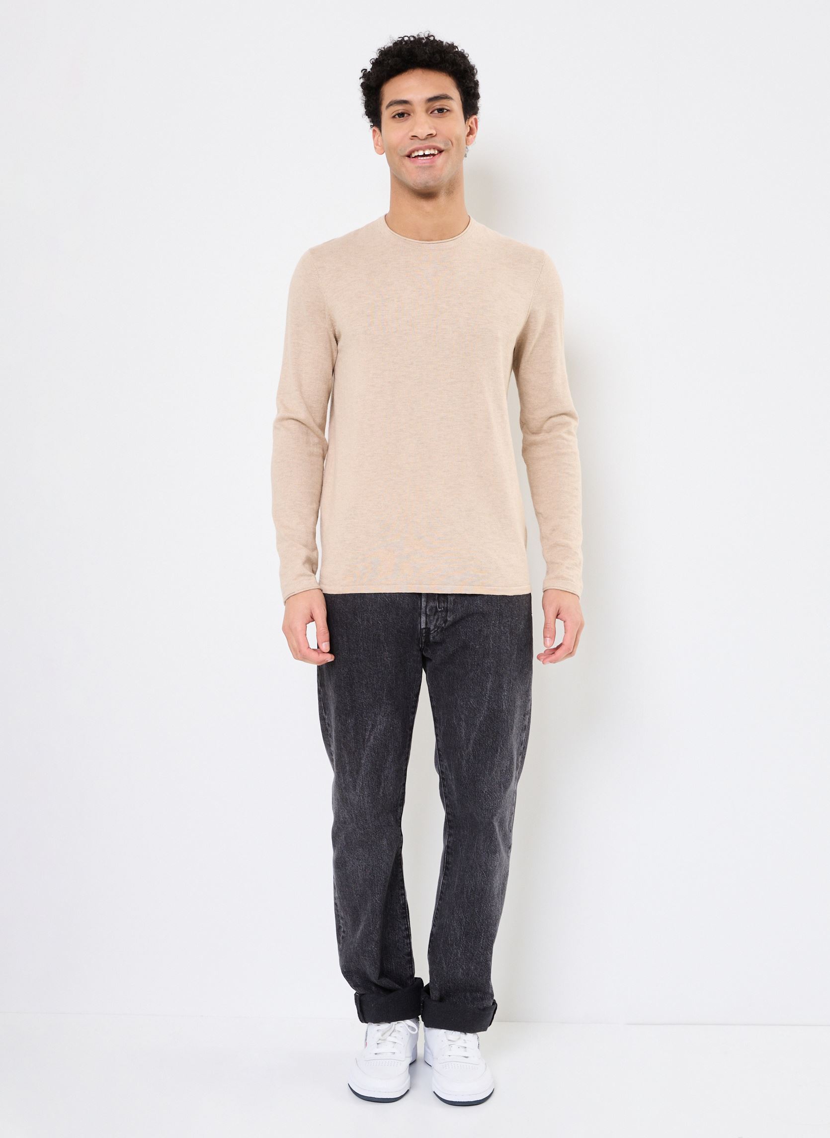 Tee-shirts manches longues M118003 homme beige IKKS Men Tee-shirts manches longues M118003 homme beige 62-BEIGE