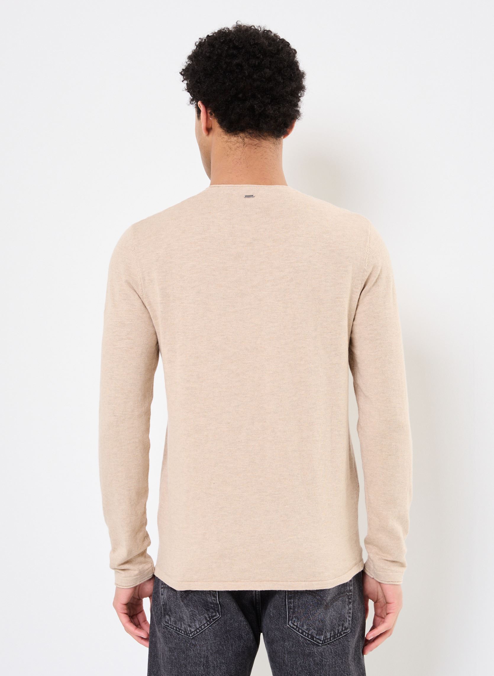 Tee-shirts manches longues M118003 homme beige IKKS Men Tee-shirts manches longues M118003 homme beige 62-BEIGE