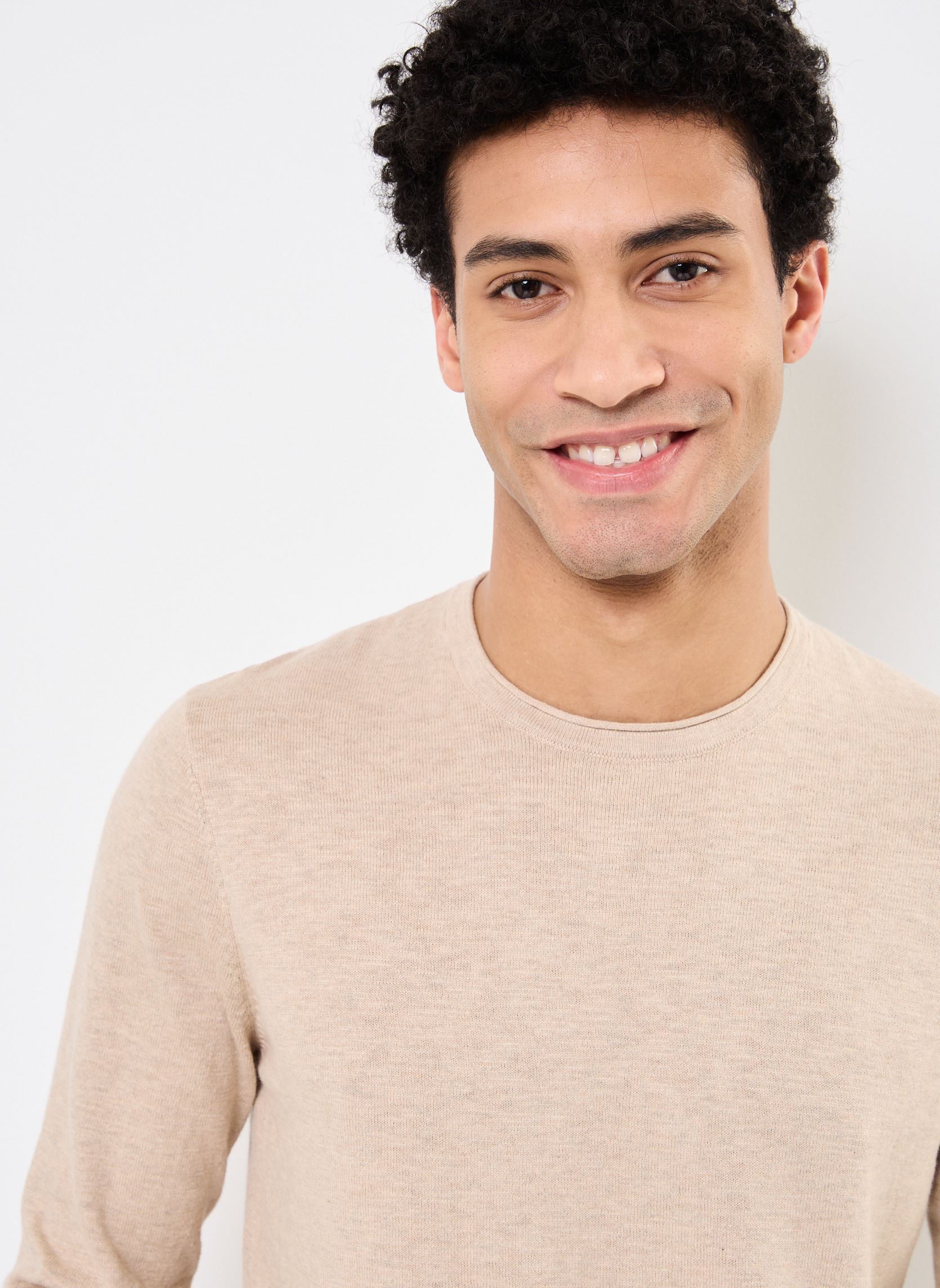 Tee-shirts manches longues M118003 homme beige IKKS Men Tee-shirts manches longues M118003 homme beige 62-BEIGE