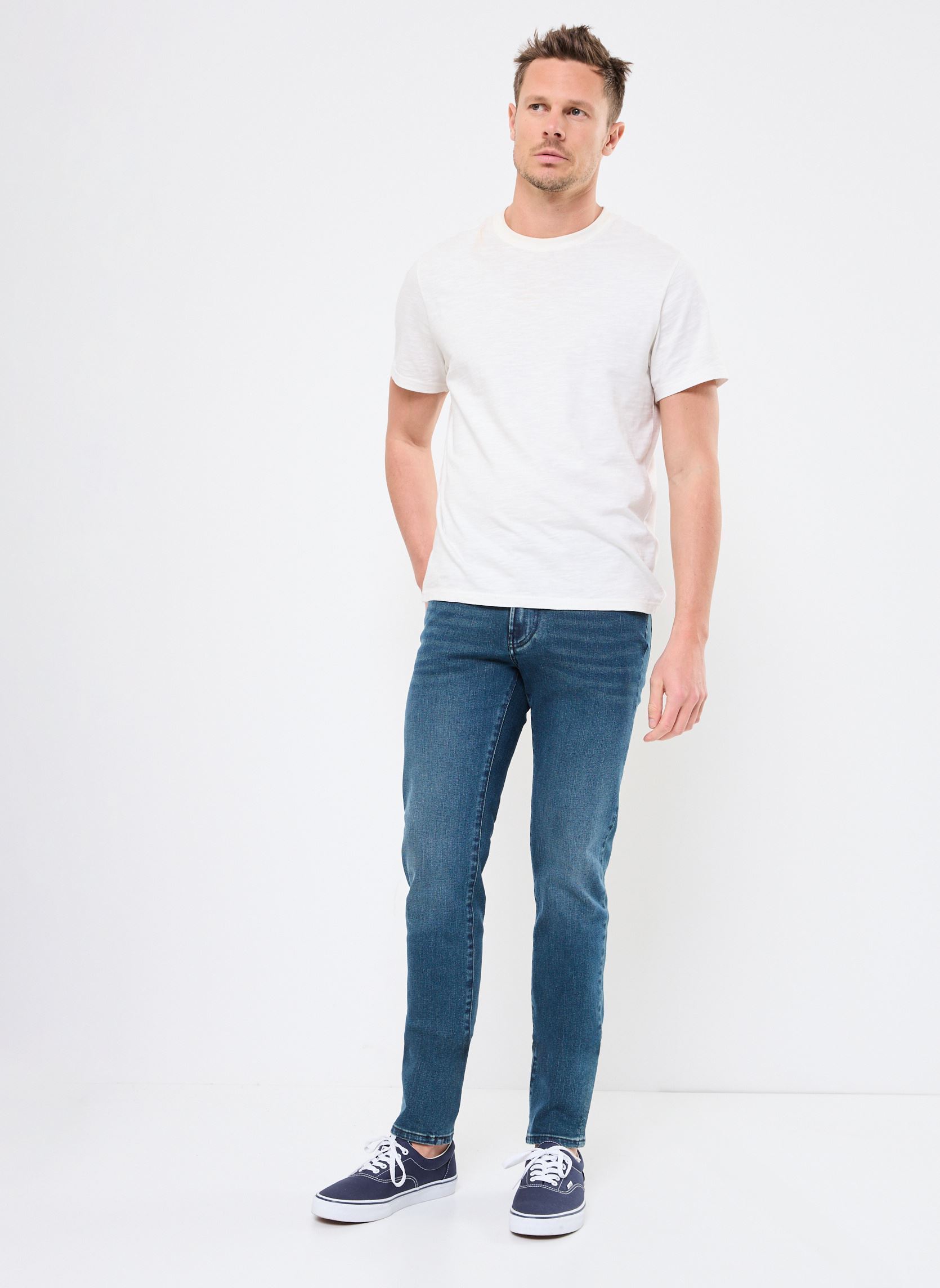 Rechte jeans / Straight Leg Jeans M129033 heren blauw IKKS Men Rechte jeans / Straight Leg Jeans M129033 heren blauw 47-ENCRE