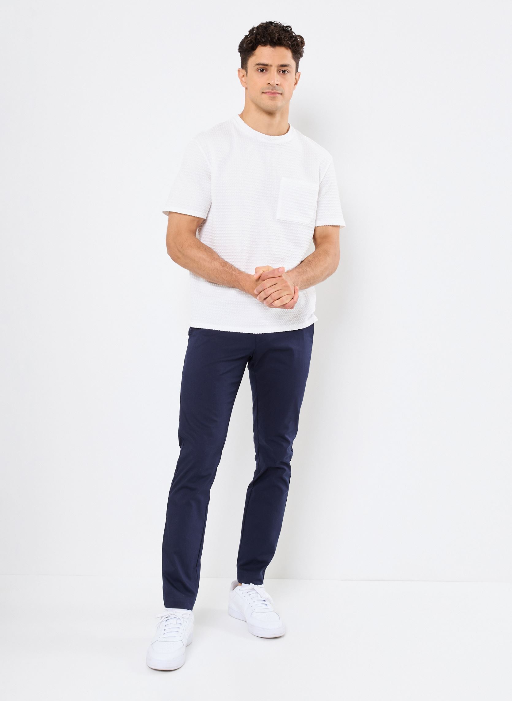 Tee-shirts manches courtes M110233 homme blanc IKKS Men Tee-shirts manches courtes M110233 homme blanc 12-CRAIE