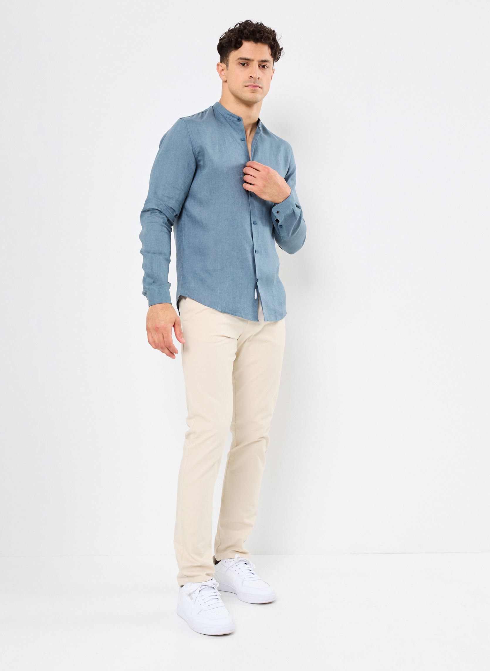 Chemises M112023 homme bleu IKKS Men Chemises M112023 homme bleu 44-ORAGE