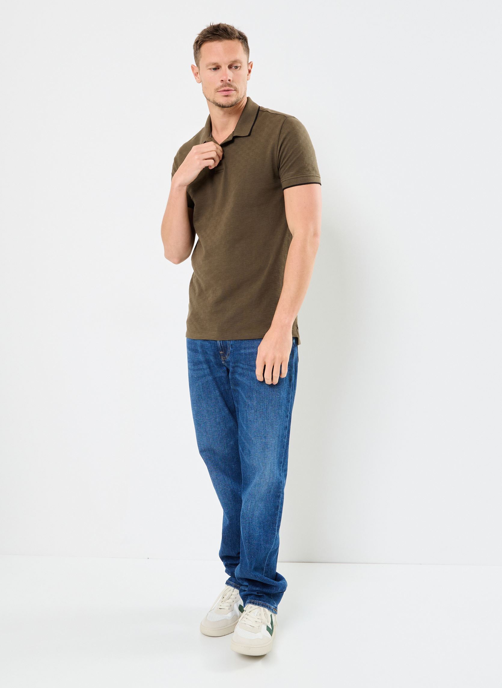 Kurzarm-Poloshirts M114043 herren grün IKKS Men Kurzarm-Poloshirts M114043 herren grün 57-KAKI