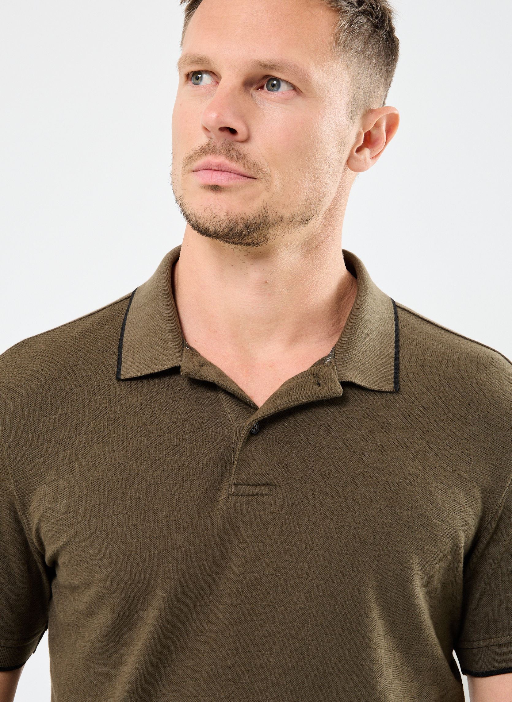 Kurzarm-Poloshirts M114043 herren grün IKKS Men Kurzarm-Poloshirts M114043 herren grün 57-KAKI