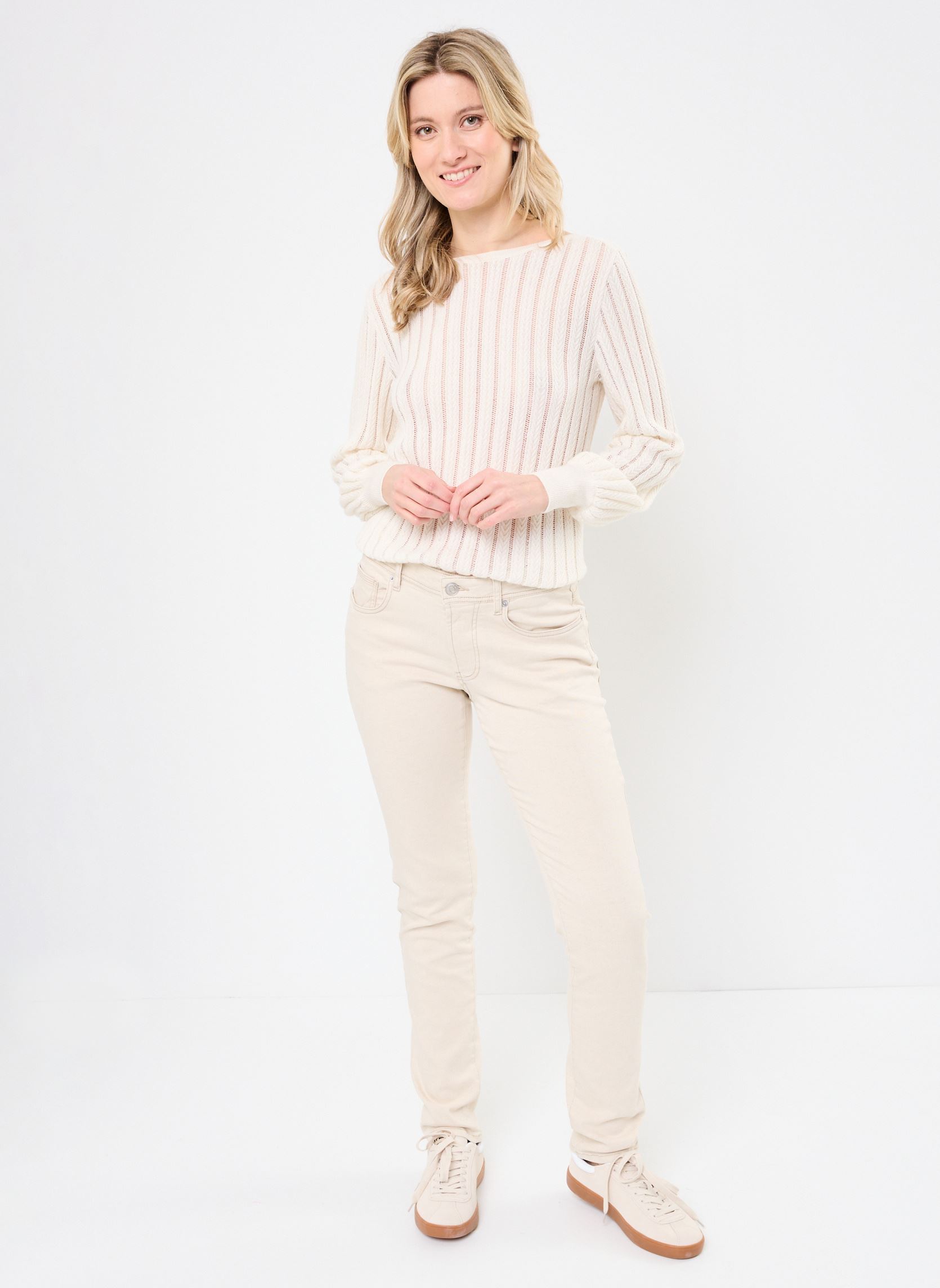 Jeans slim et skinny M129063 homme beige IKKS Men Jeans slim et skinny M129063 homme beige 60-LIN