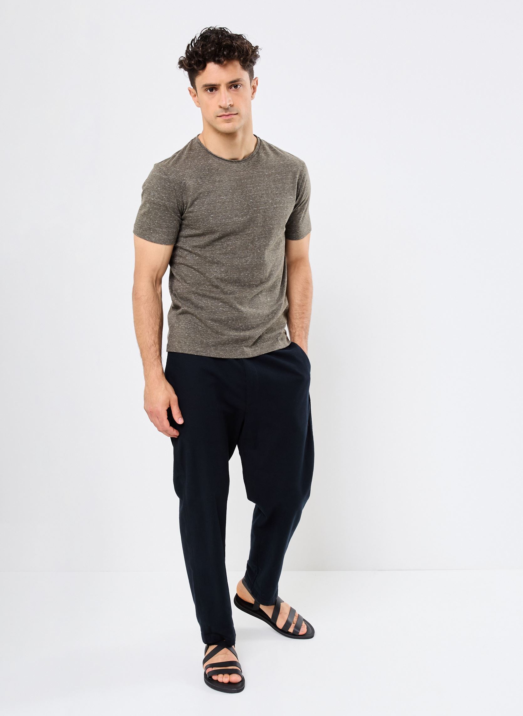Tee-shirts manches courtes M110143 homme vert IKKS Men Tee-shirts manches courtes M110143 homme vert 57-KAKI