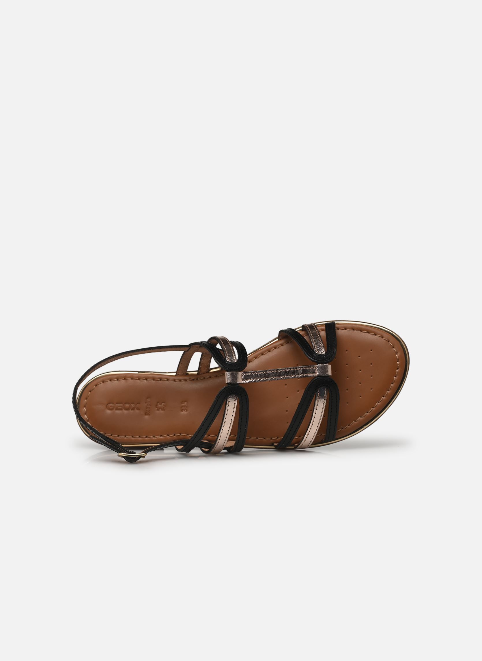 Sandalias planas D SOZY PLUS BG mujer negro Geox Sandalias planas D SOZY PLUS BG mujer negro BLACK/LT GOLD