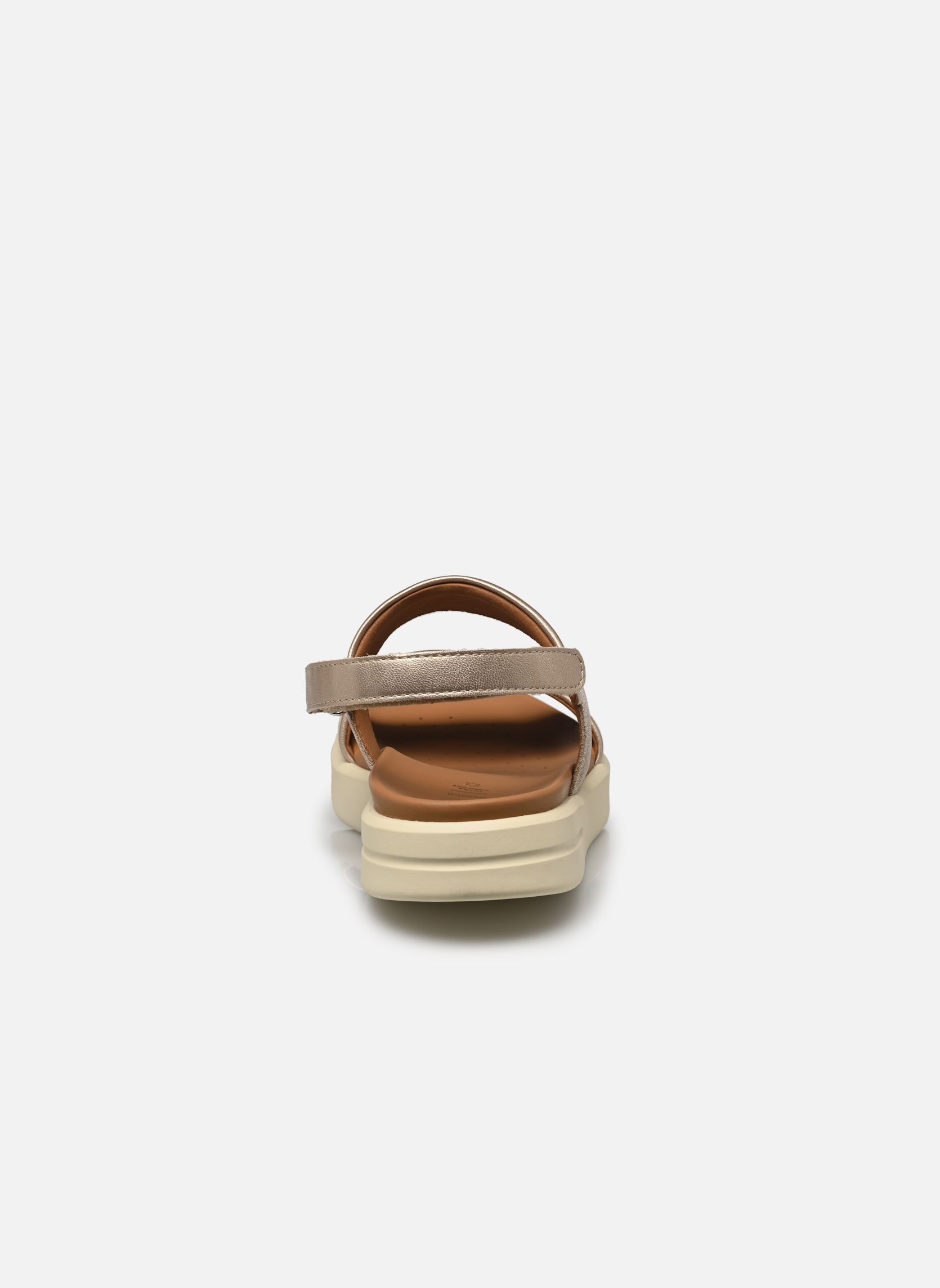 Flache Sandalen D XAND 2S damen braun Geox Flache Sandalen D XAND 2S damen braun TAUPE PÂLE / OR PÂLE