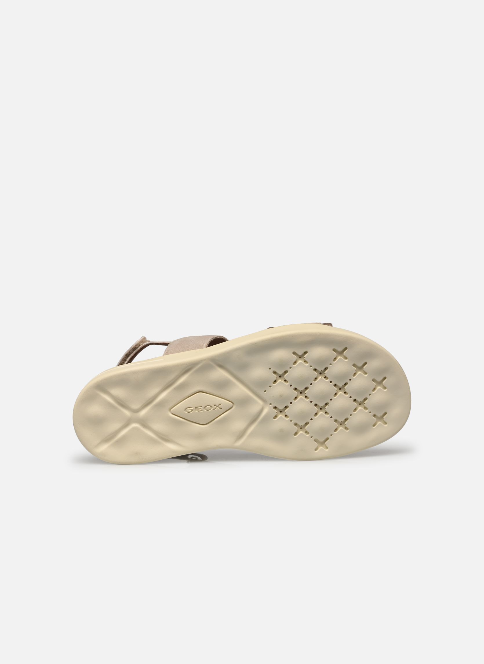 Flache Sandalen D XAND 2S damen braun Geox Flache Sandalen D XAND 2S damen braun TAUPE PÂLE / OR PÂLE