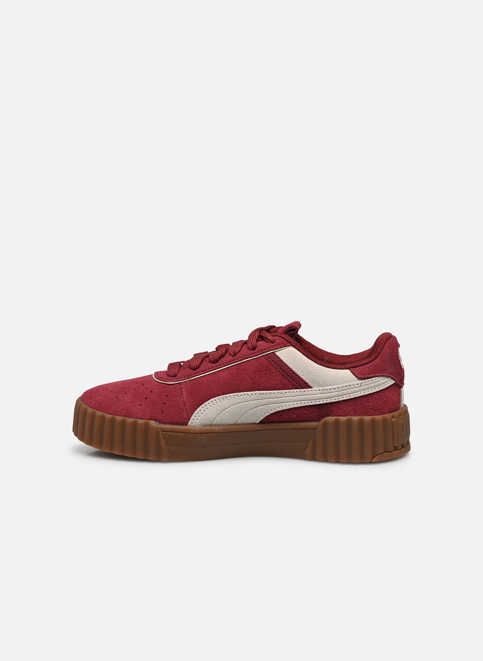 Niedrige Sneaker Carina 3.0 Luxe Sd damen bordeaux Puma Niedrige Sneaker Carina 3.0 Luxe Sd damen bordeaux TEAM REGAL RED-WARM WHITE-PUMA
