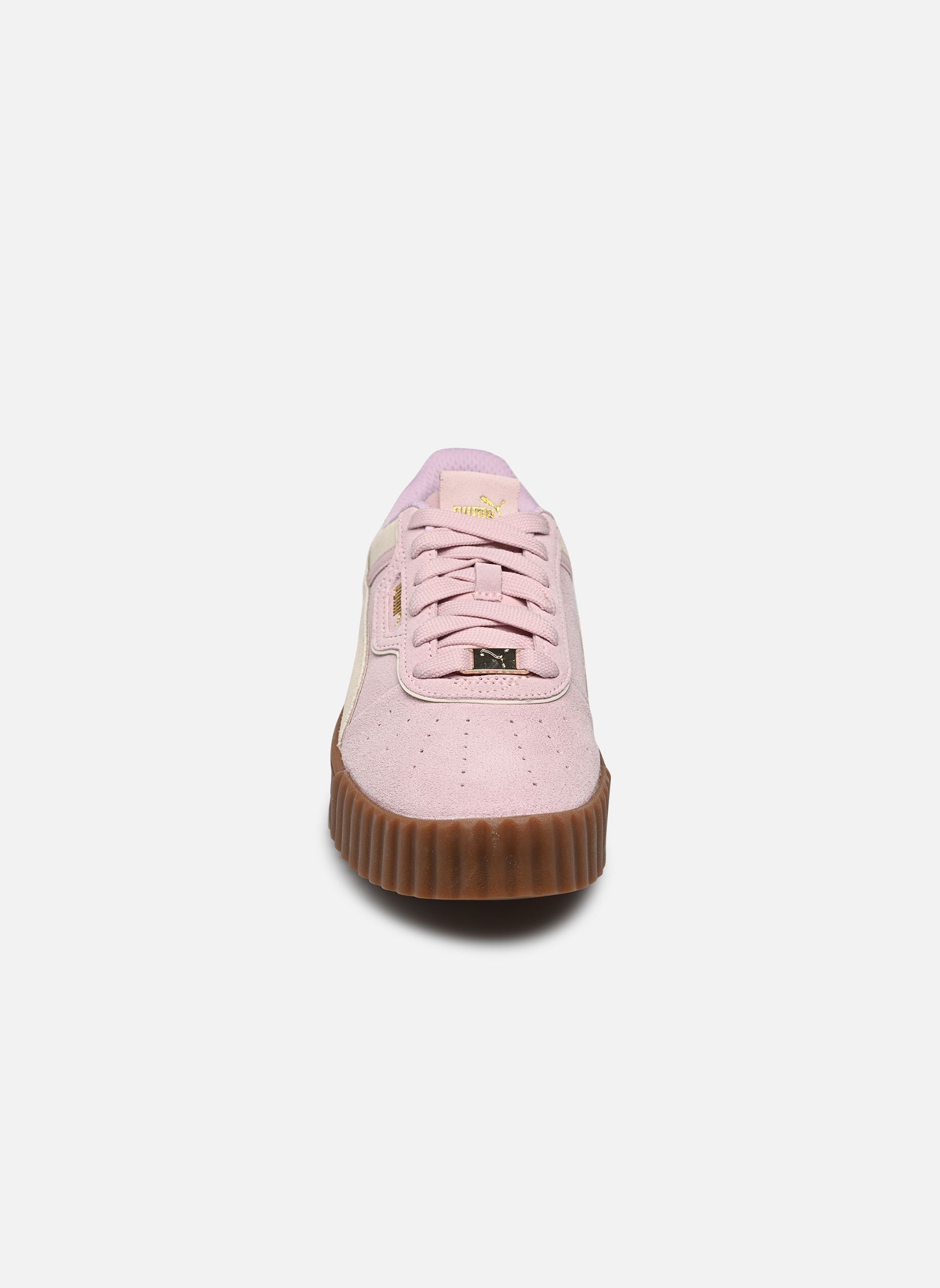 Niedrige Sneaker Carina 3.0 Luxe Sd damen rosa Puma Niedrige Sneaker Carina 3.0 Luxe Sd damen rosa ROSE MAUVE-WARM WHITE-PUMA GOL