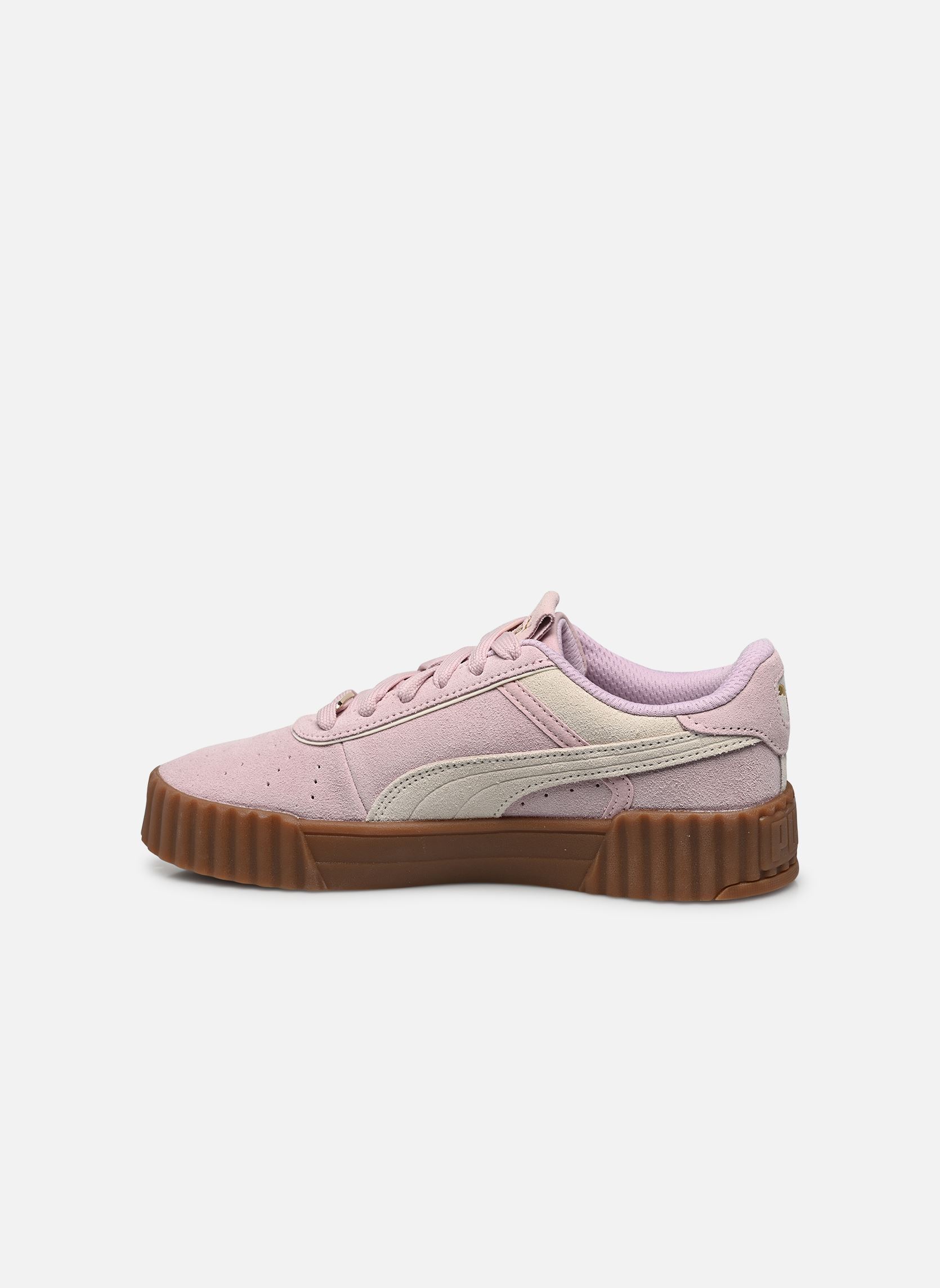 Niedrige Sneaker Carina 3.0 Luxe Sd damen rosa Puma Niedrige Sneaker Carina 3.0 Luxe Sd damen rosa ROSE MAUVE-WARM WHITE-PUMA GOL