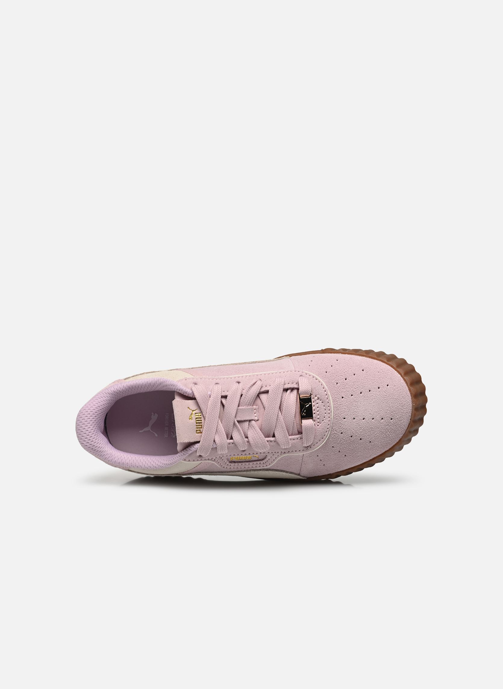 Niedrige Sneaker Carina 3.0 Luxe Sd damen rosa Puma Niedrige Sneaker Carina 3.0 Luxe Sd damen rosa ROSE MAUVE-WARM WHITE-PUMA GOL