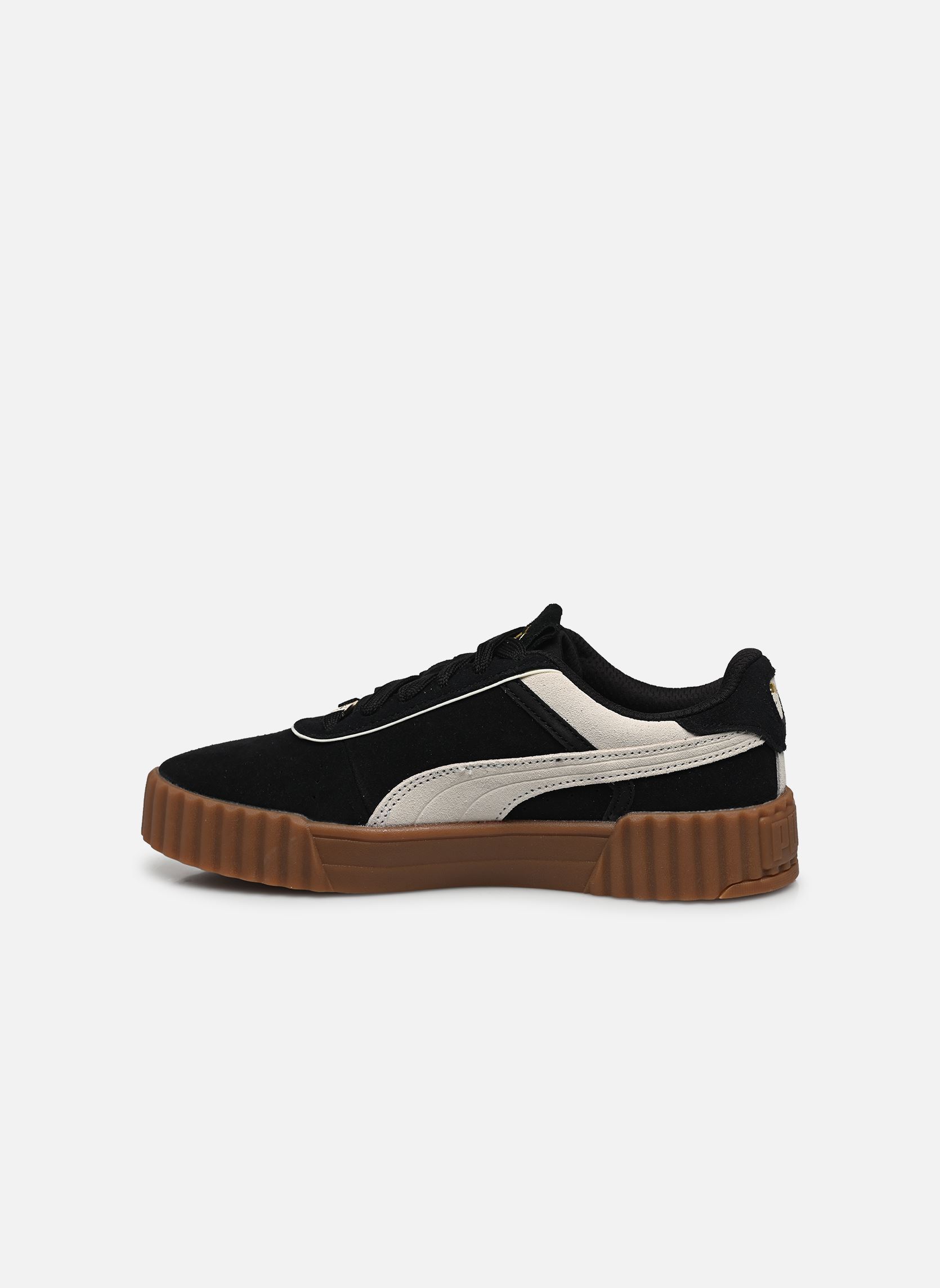 Niedrige Sneaker Carina 3.0 Luxe Sd damen schwarz Puma Niedrige Sneaker Carina 3.0 Luxe Sd damen schwarz Puma Black-Warm White-Puma Gol