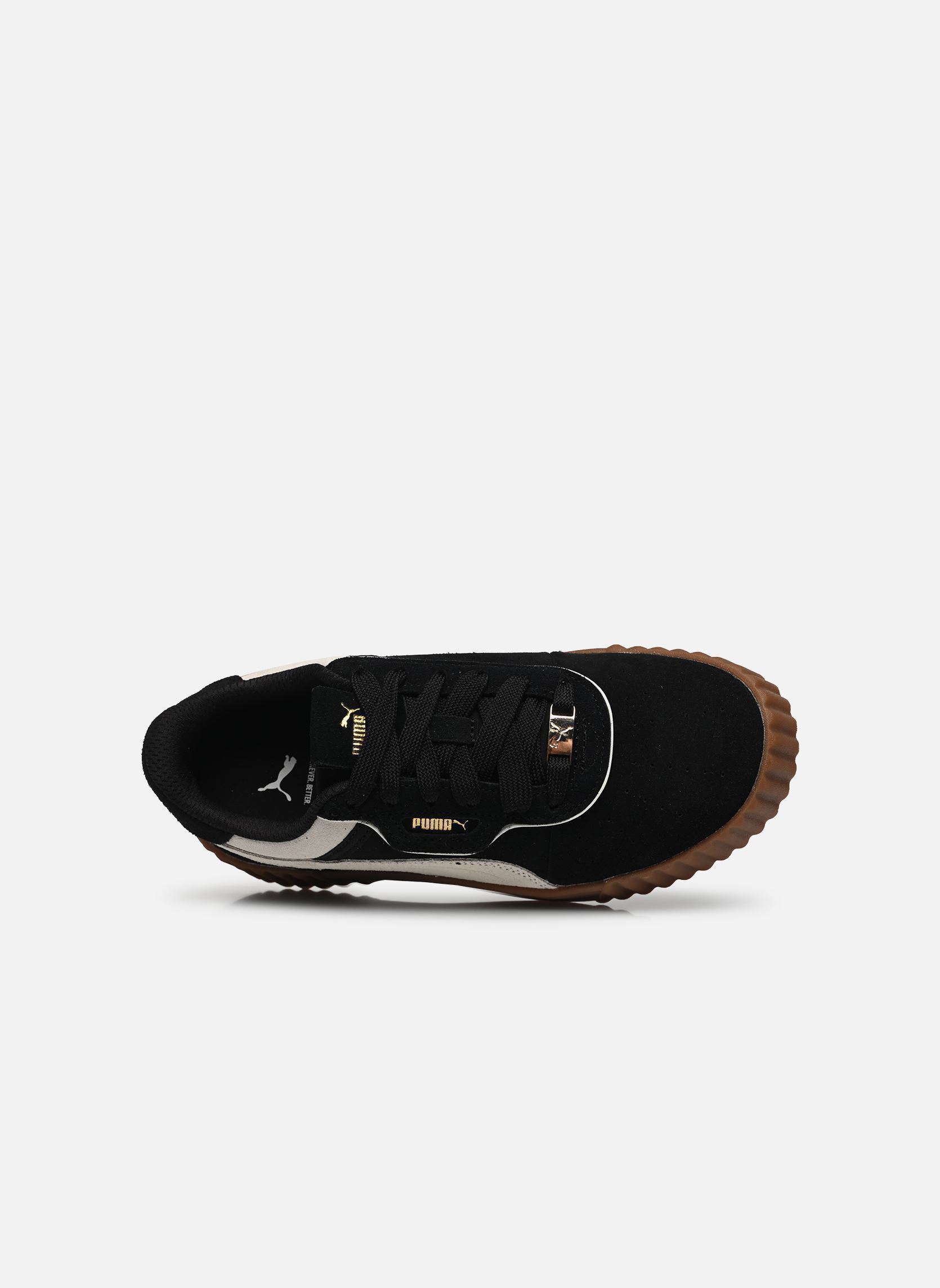 Niedrige Sneaker Carina 3.0 Luxe Sd damen schwarz Puma Niedrige Sneaker Carina 3.0 Luxe Sd damen schwarz Puma Black-Warm White-Puma Gol