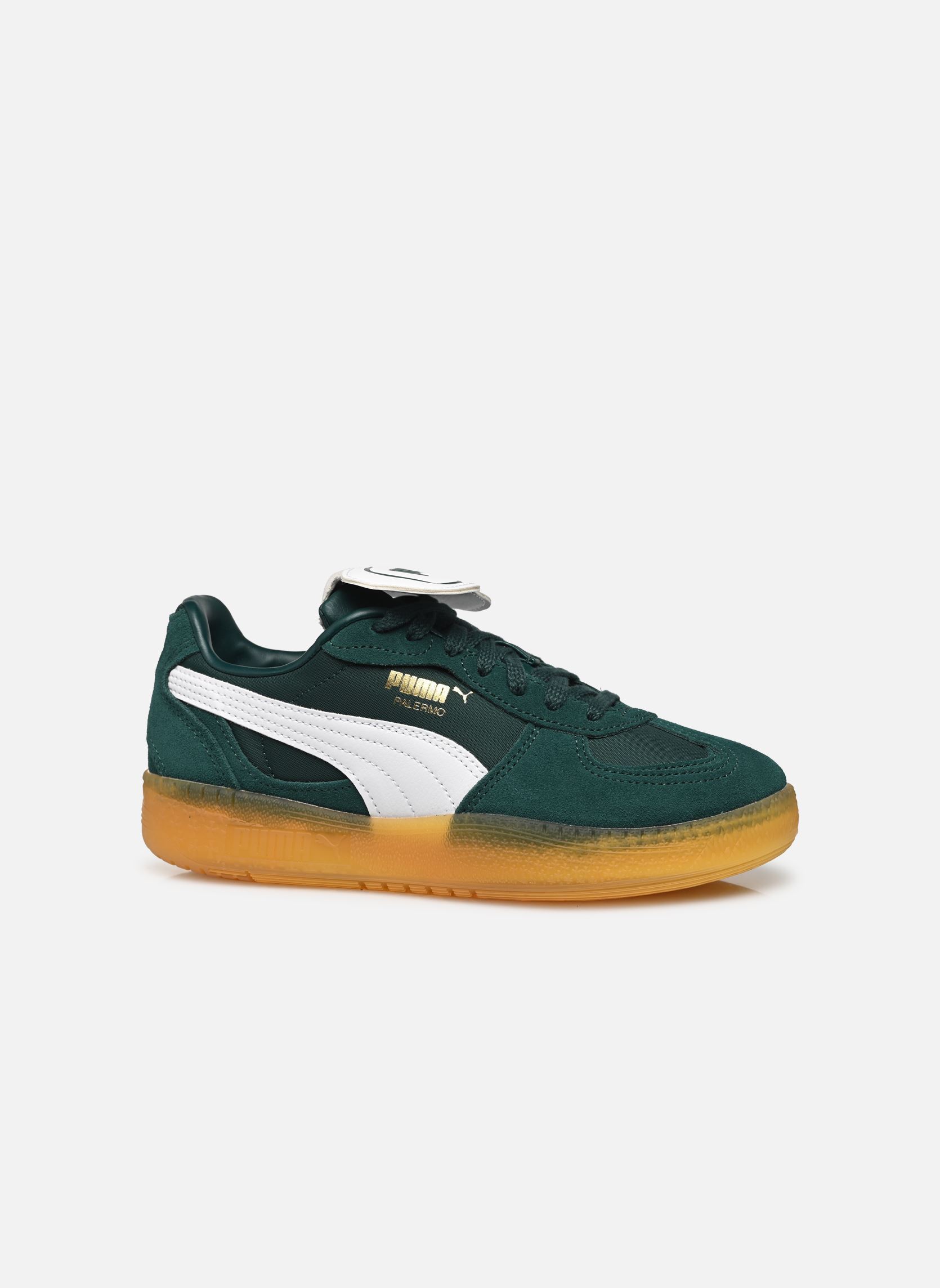 Baskets Palermo Moda Tongue Wns femme vert Puma Baskets Palermo Moda Tongue Wns femme vert DARK MYRTLE-PUMA WHITE