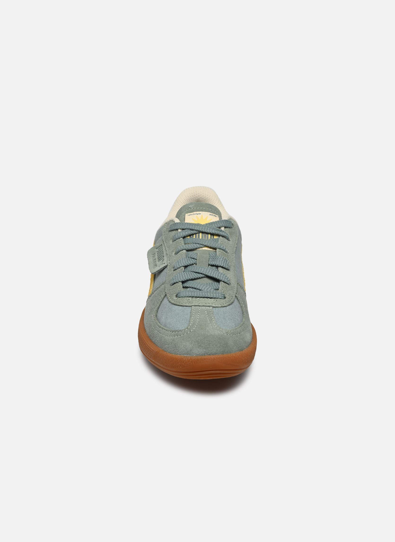 Baskets Palermo Weathered femme vert Puma Baskets Palermo Weathered femme vert Green Moon-Sunny Yellow