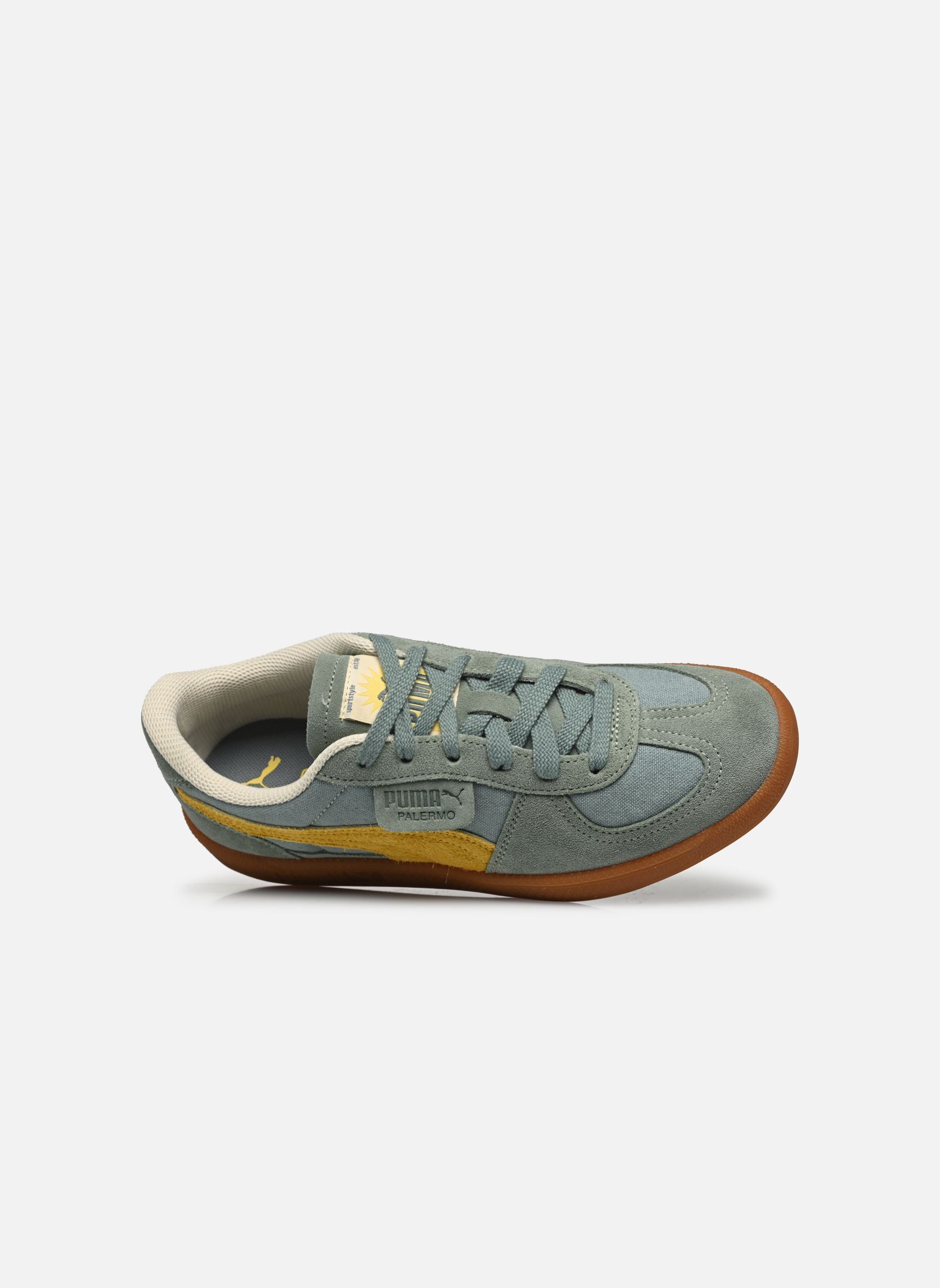 Baskets Palermo Weathered femme vert Puma Baskets Palermo Weathered femme vert Green Moon-Sunny Yellow