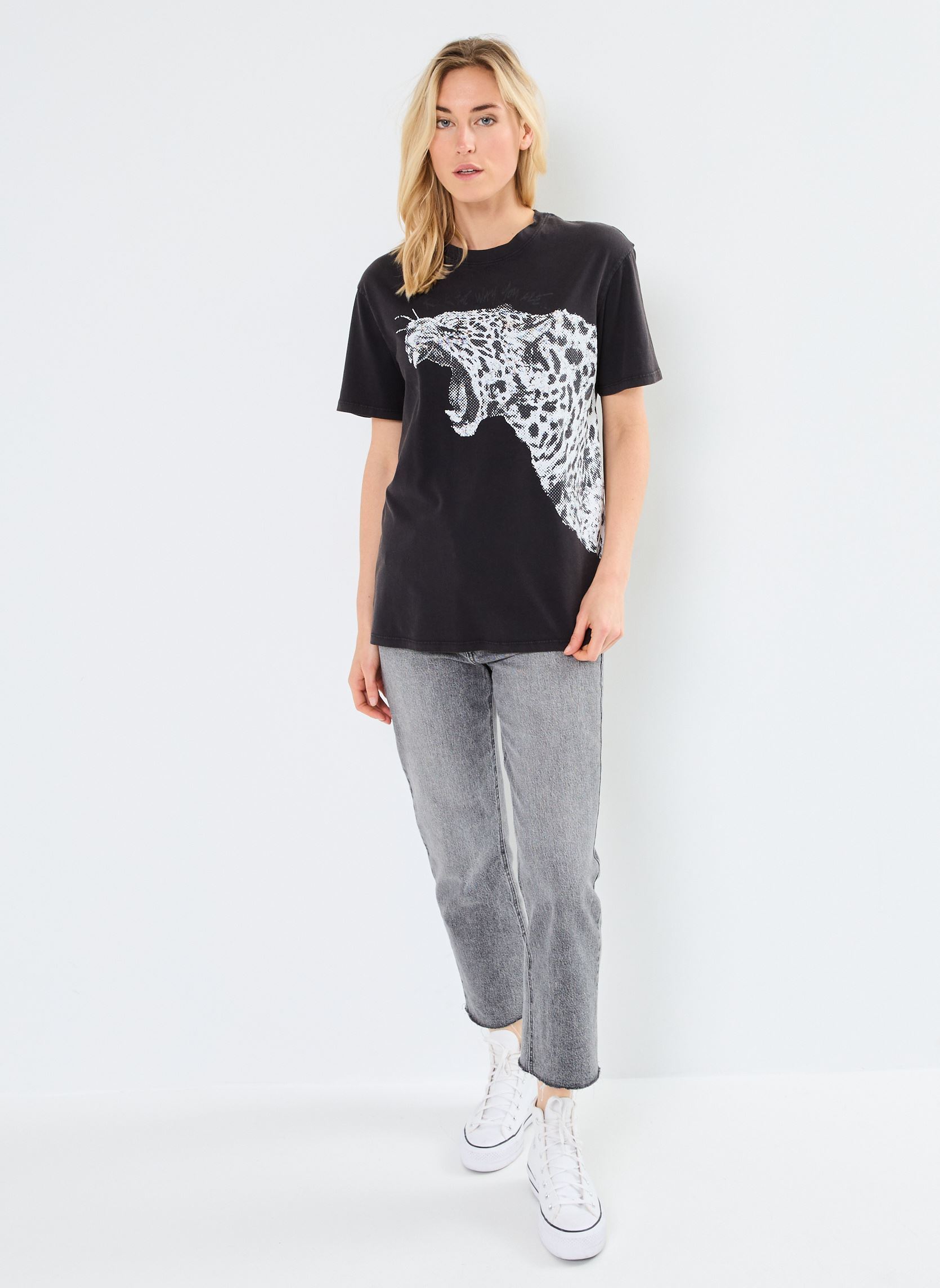 T-shirts met korte mouwen B110005 dames grijs IKKS Women T-shirts met korte mouwen B110005 dames grijs 27-GRIS BROUILLARD