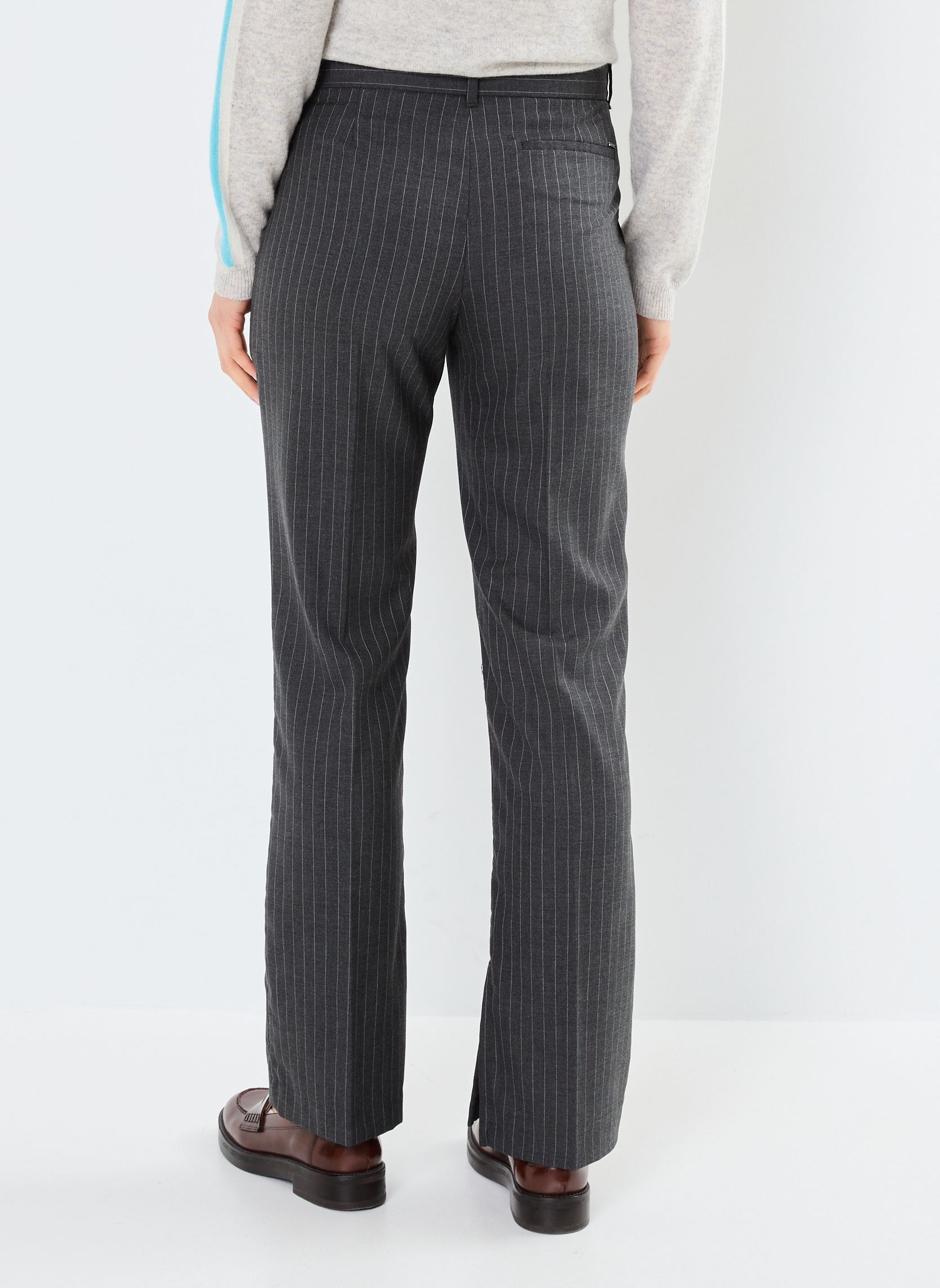 Pantalons droit B122015 femme gris IKKS Women Pantalons droit B122015 femme gris 27-GRIS BROUILLARD