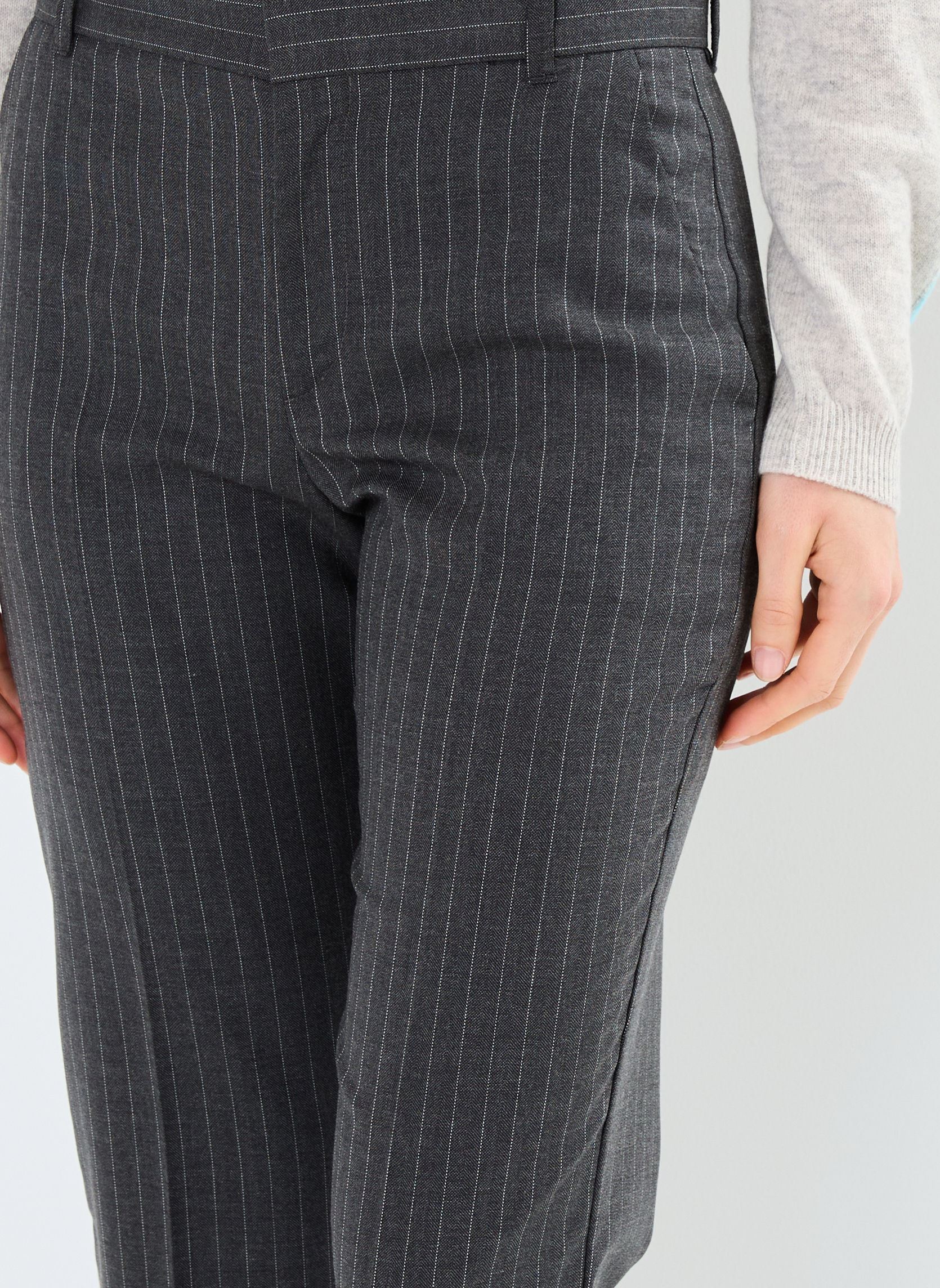 Pantalons droit B122015 femme gris IKKS Women Pantalons droit B122015 femme gris 27-GRIS BROUILLARD