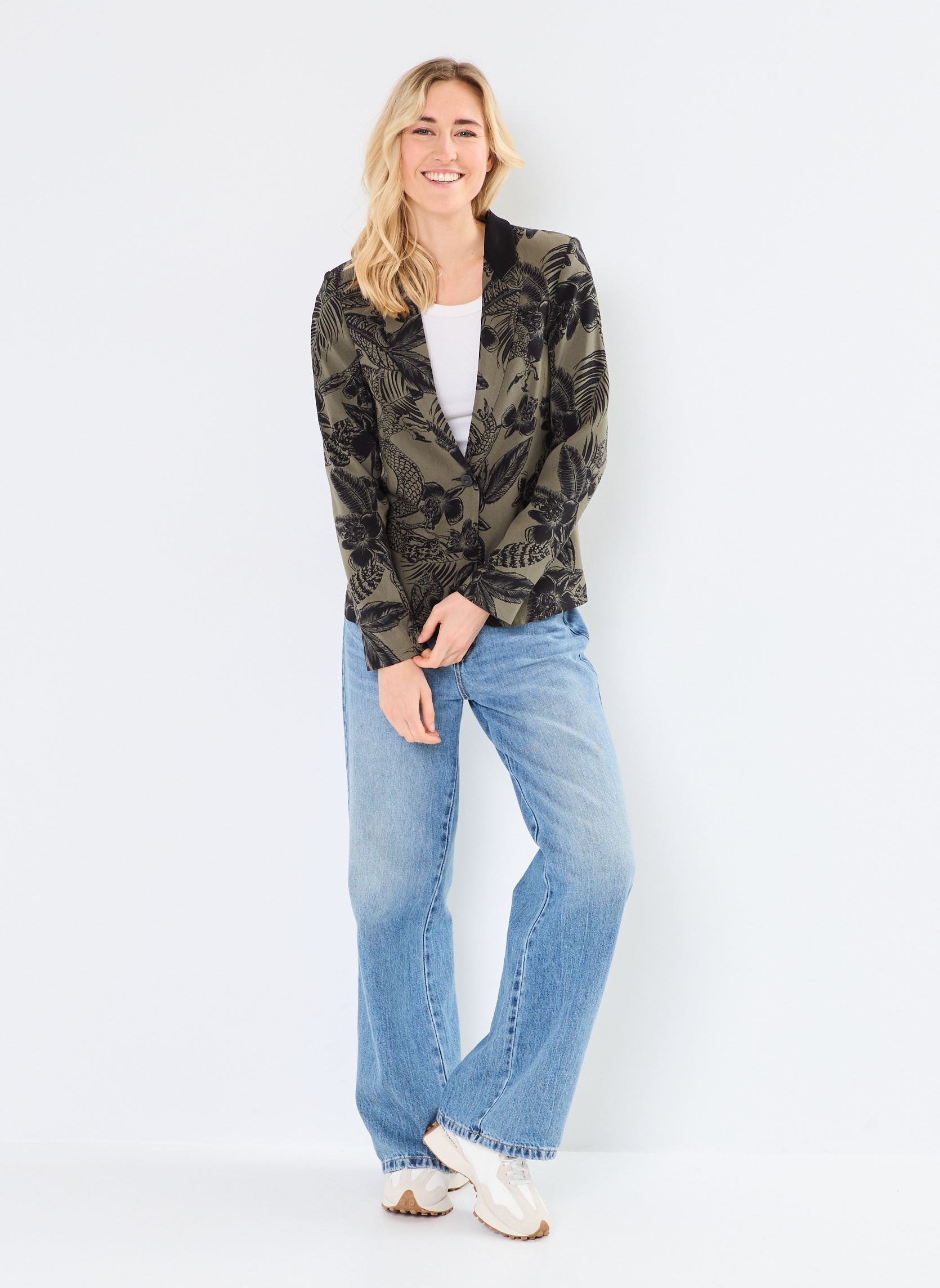 Blazer B140105 damen grün IKKS Women Blazer B140105 damen grün 55-KAKI ARMY