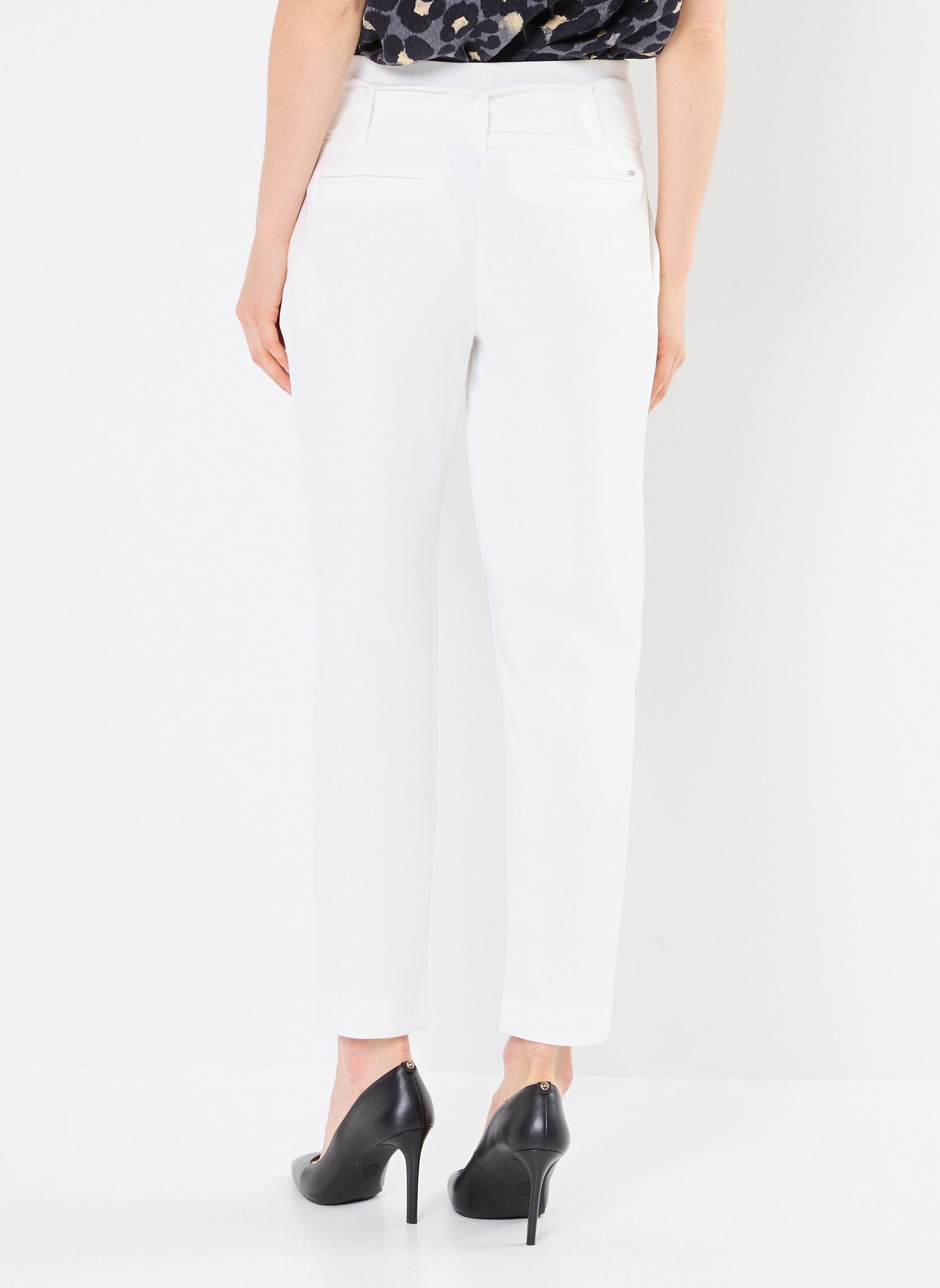 Pantalons droit BY22345 femme blanc IKKS Women Pantalons droit BY22345 femme blanc 11-BLANC CASSÉ