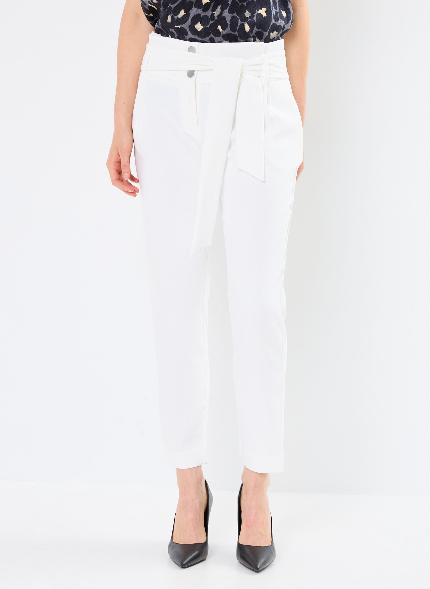 Pantalons droit BY22345 femme blanc IKKS Women Pantalons droit BY22345 femme blanc 11-BLANC CASSÉ