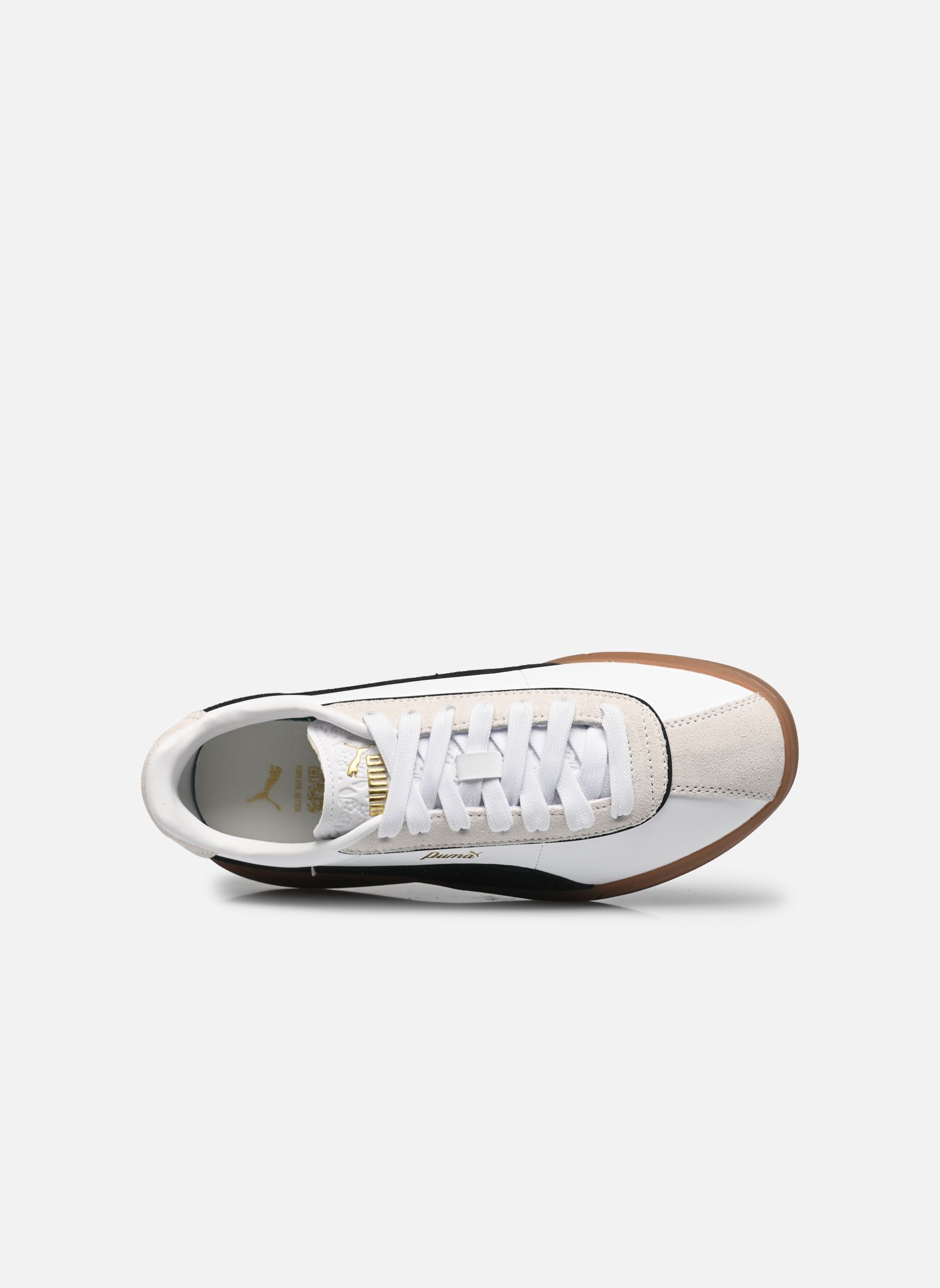 Niedrige Sneaker Puma Club Klassika damen weiß Puma Niedrige Sneaker Puma Club Klassika damen weiß Puma White-Puma Black-Warm Whi