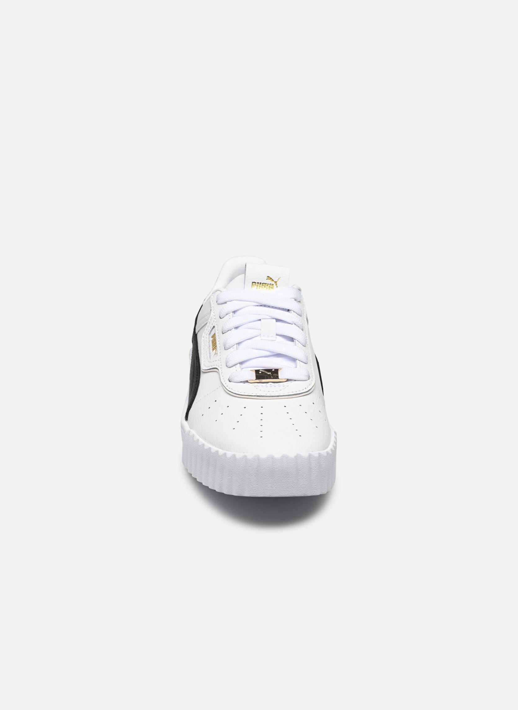 Niedrige Sneaker Carina 3.0 Luxe damen weiß Puma Niedrige Sneaker Carina 3.0 Luxe damen weiß PUMA WHITE-PUMA BLACK-PUMA GOL