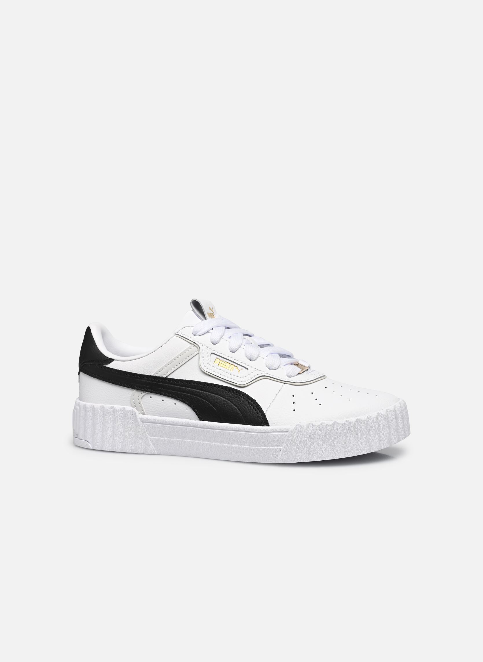 Niedrige Sneaker Carina 3.0 Luxe damen weiß Puma Niedrige Sneaker Carina 3.0 Luxe damen weiß PUMA WHITE-PUMA BLACK-PUMA GOL