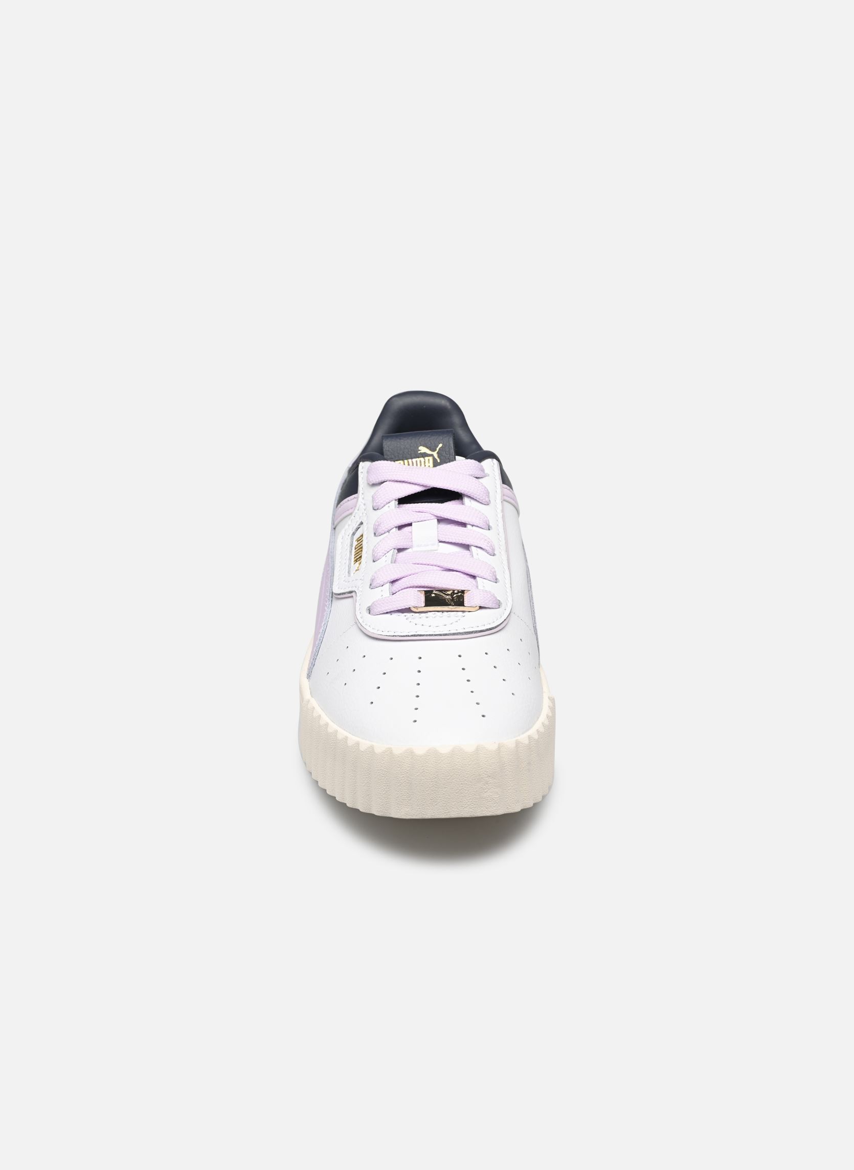 Niedrige Sneaker Carina 3.0 Luxe damen weiß Puma Niedrige Sneaker Carina 3.0 Luxe damen weiß PUMA WHITE-LILAC FROST-PUMA GO