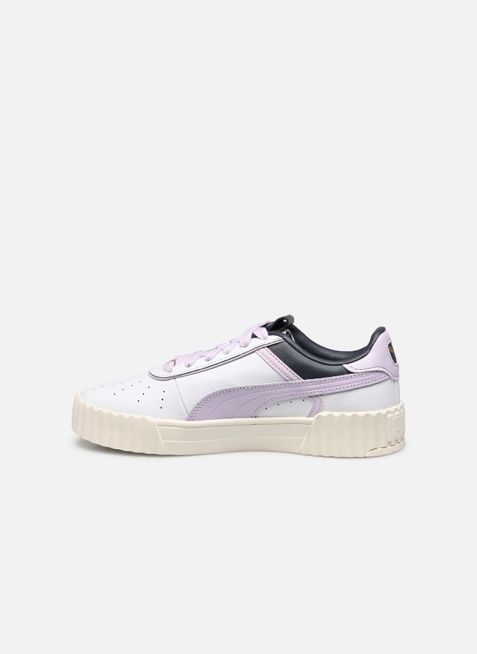Niedrige Sneaker Carina 3.0 Luxe damen weiß Puma Niedrige Sneaker Carina 3.0 Luxe damen weiß PUMA WHITE-LILAC FROST-PUMA GO